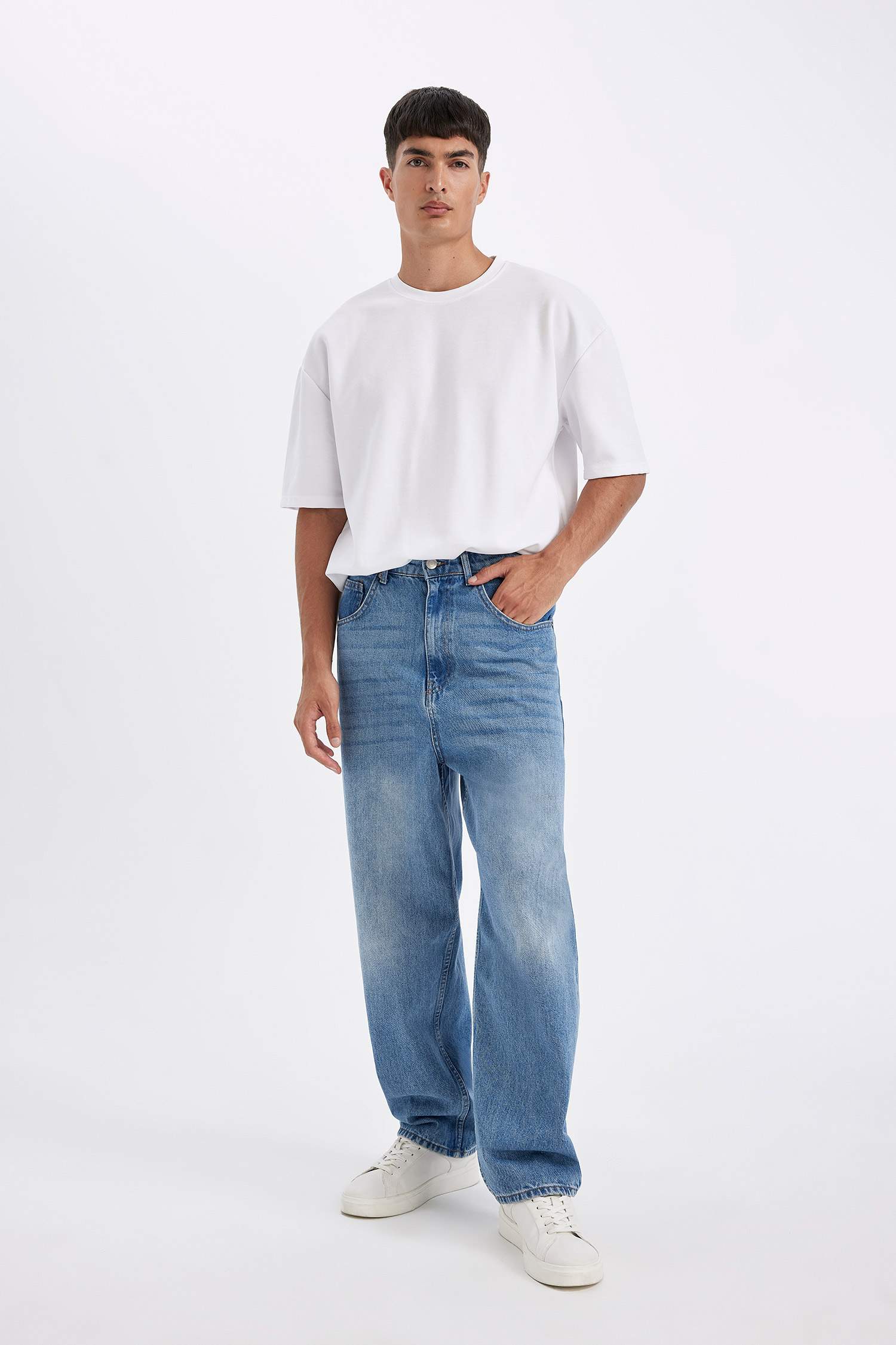 Baggy Fit Normal Waist Wide Leg Jeans