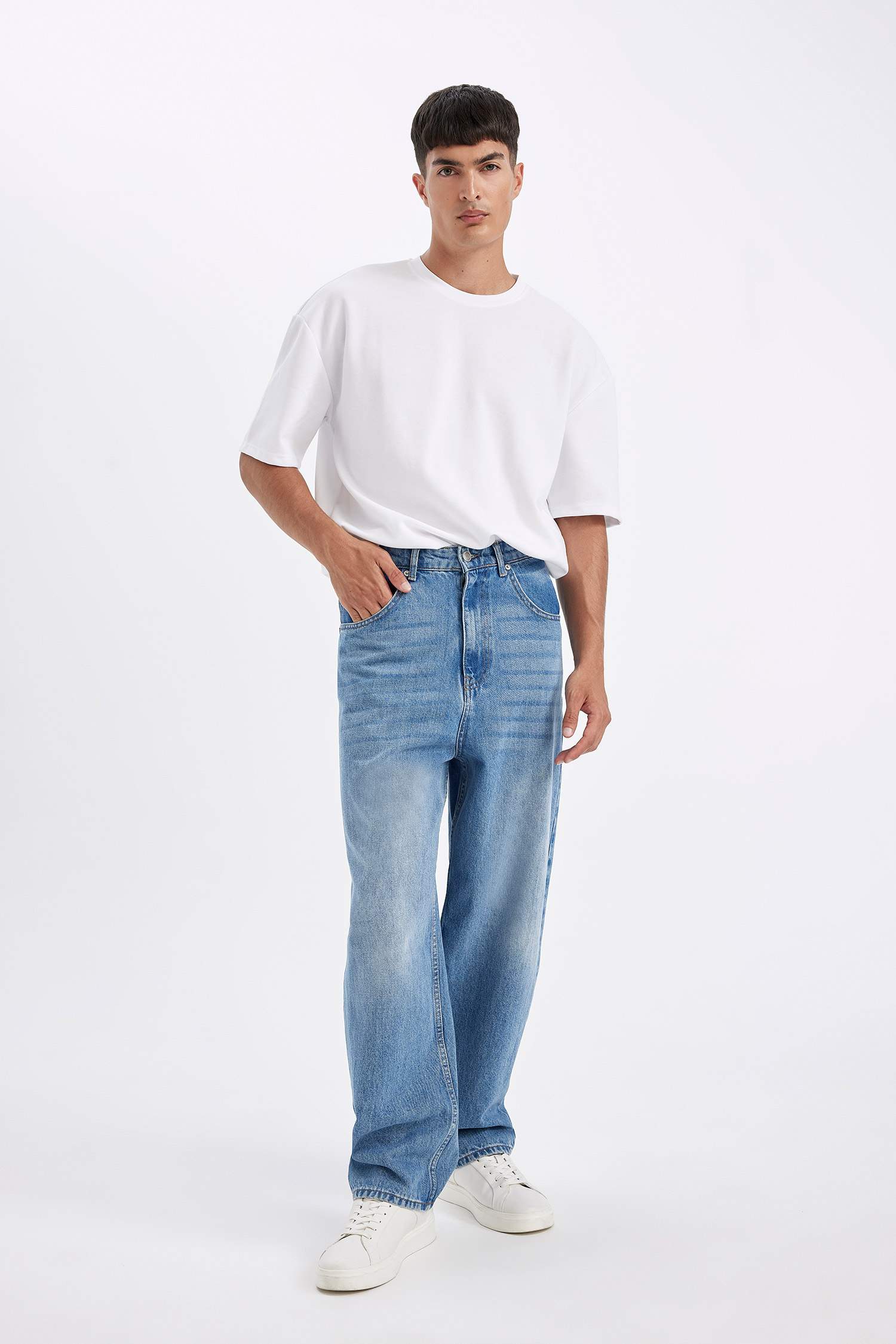 Baggy Fit Normal Waist Wide Leg Jeans