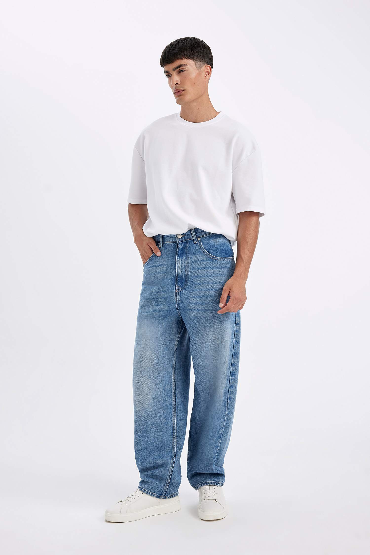 Baggy Fit Normal Waist Wide Leg Jeans