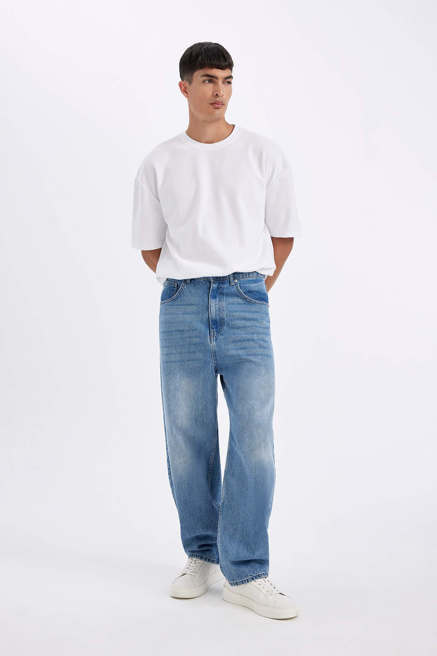 Baggy Fit Normal Waist Wide Leg Jeans