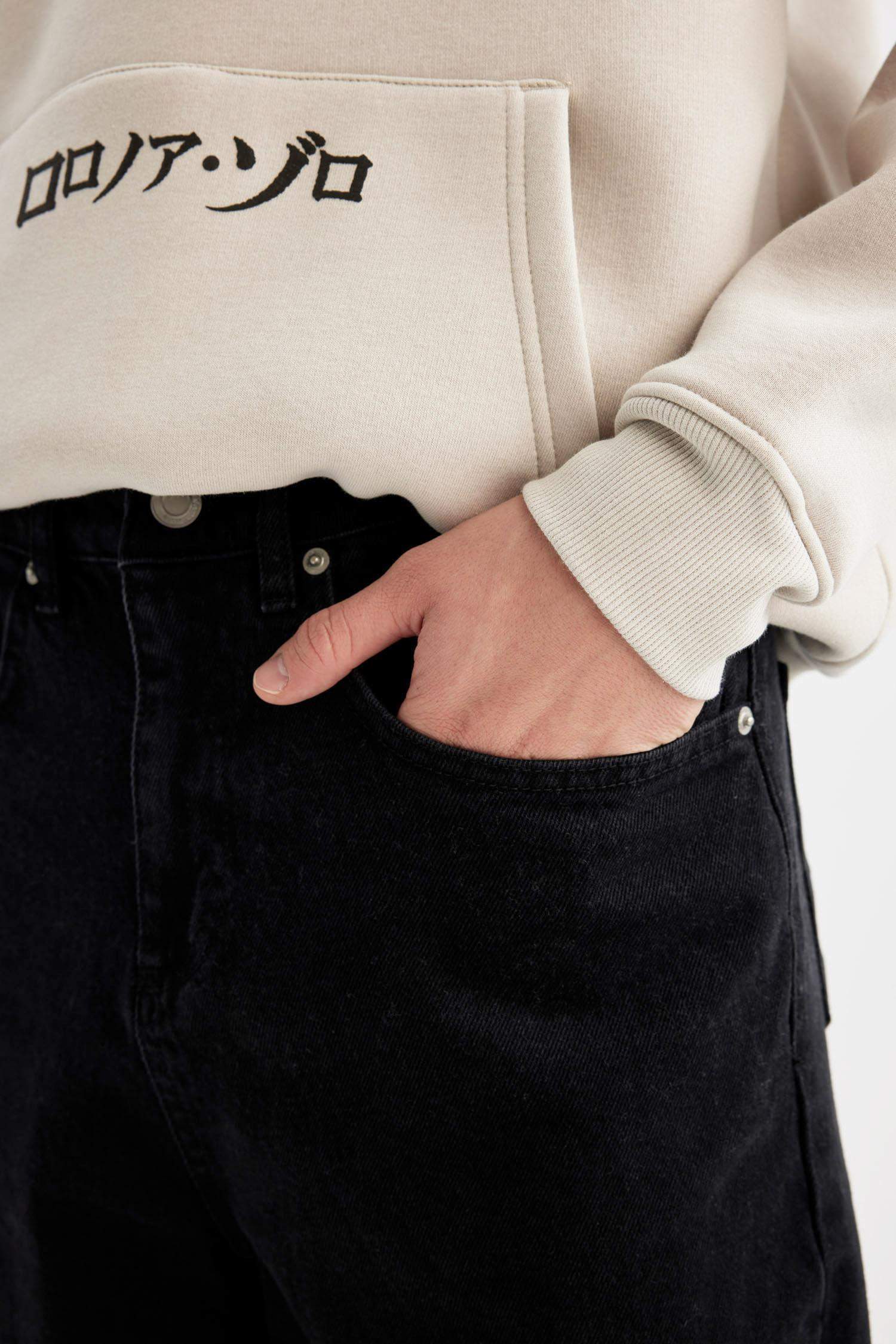 Wide Baggy Fit Jean Trousers