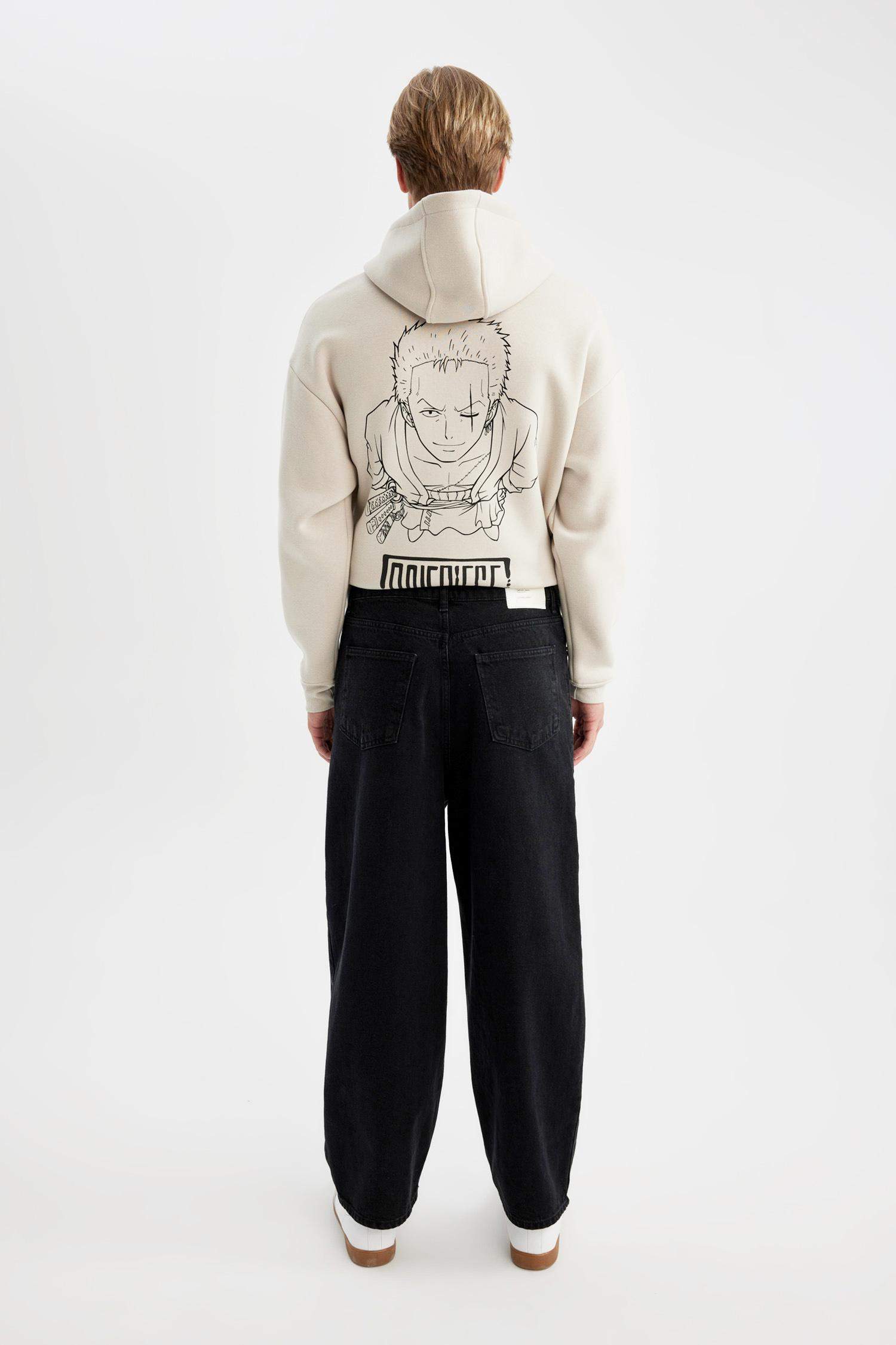 Wide Baggy Fit Jean Trousers