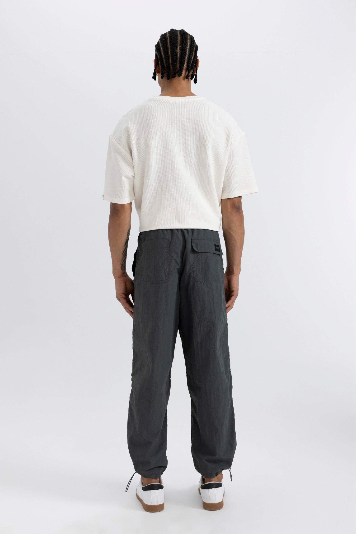 Yazlık Pantolon Relax Fit Rahat Kesim Kargo Cepli Lastikli Paça