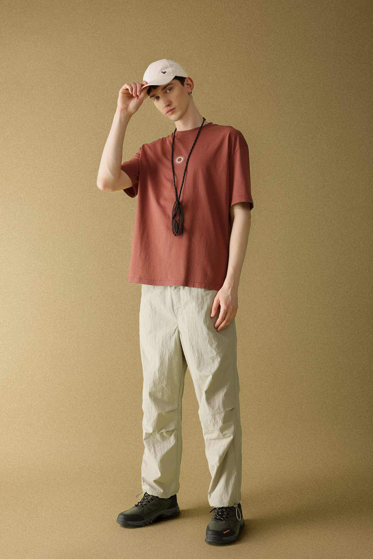 Yazlık Pantolon Relax Fit Rahat Kesim Kargo Cepli Lastikli Paça