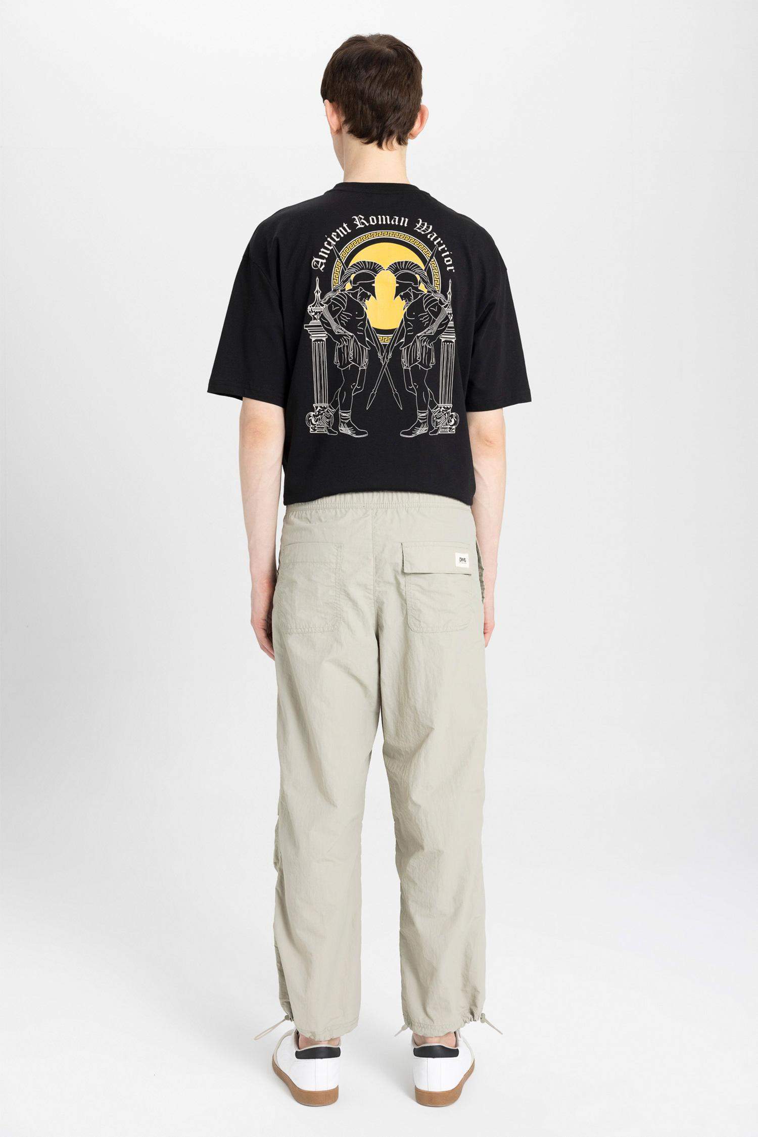 Yazlık Pantolon Relax Fit Rahat Kesim Kargo Cepli Lastikli Paça