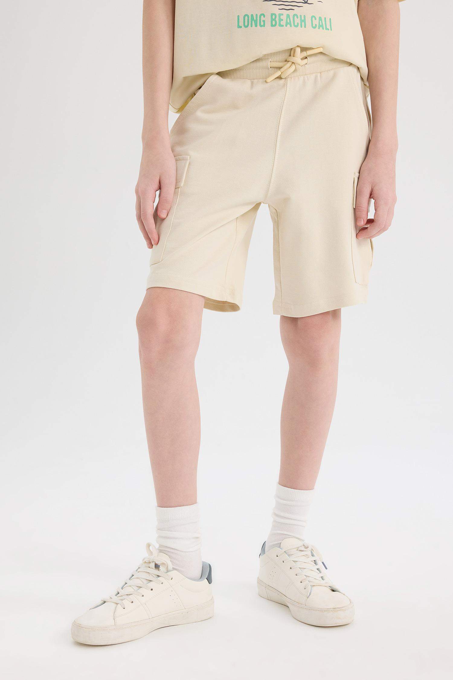 Мальчик Эластичный Пояс Карго Карман Шорты