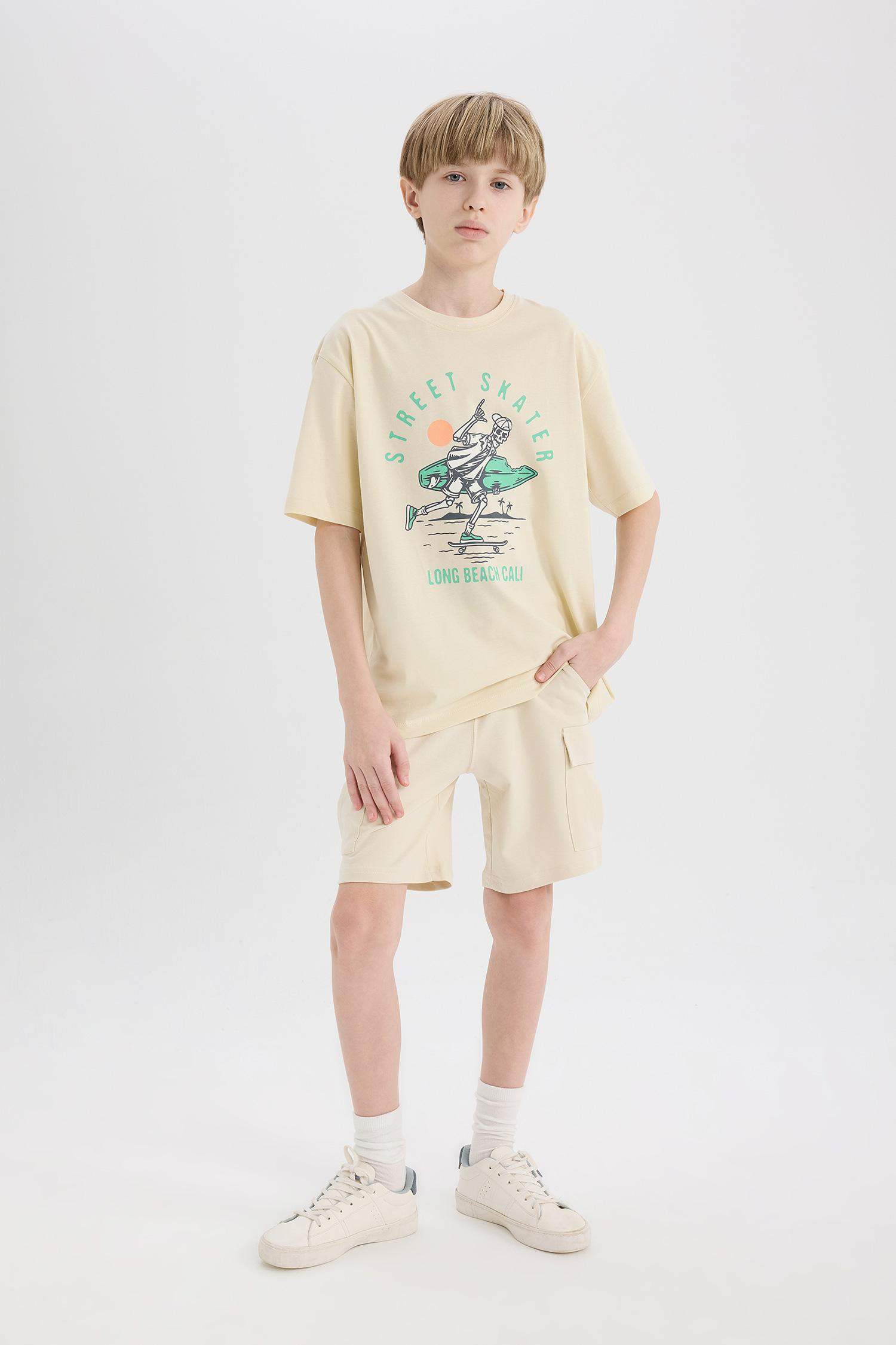 Мальчик Эластичный Пояс Карго Карман Шорты