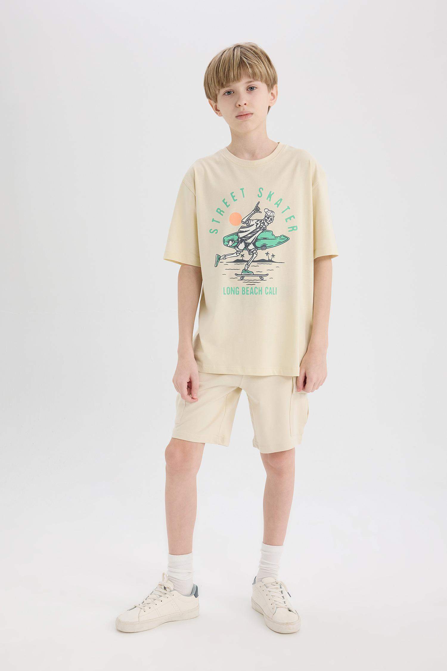 Мальчик Эластичный Пояс Карго Карман Шорты