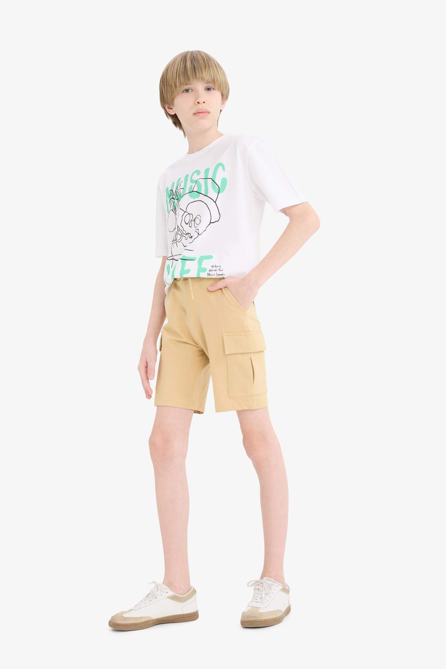 Boy Regular Fit Sweatshirt Fabric Shorts