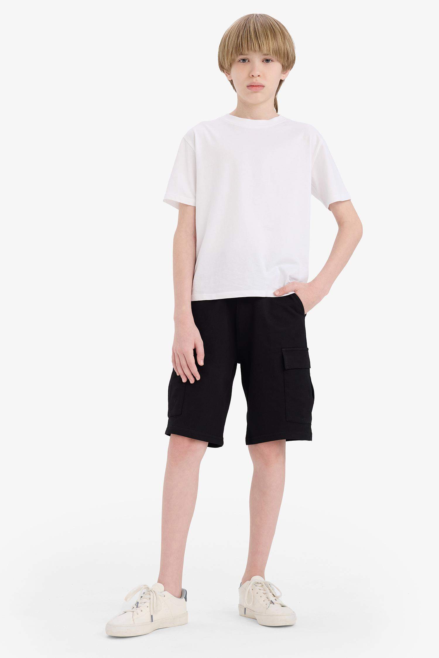 Boy Regular Fit Sweatshirt Fabric Shorts