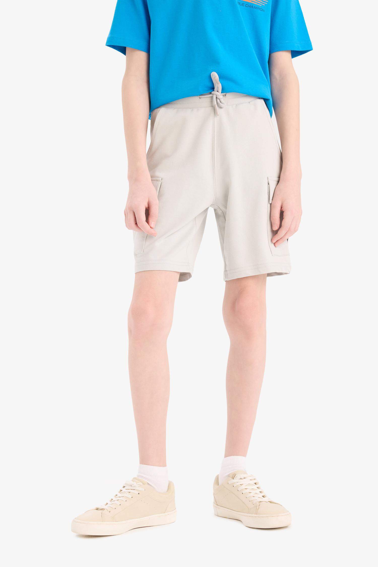 Boy Elastic Waist Cargo Shorts