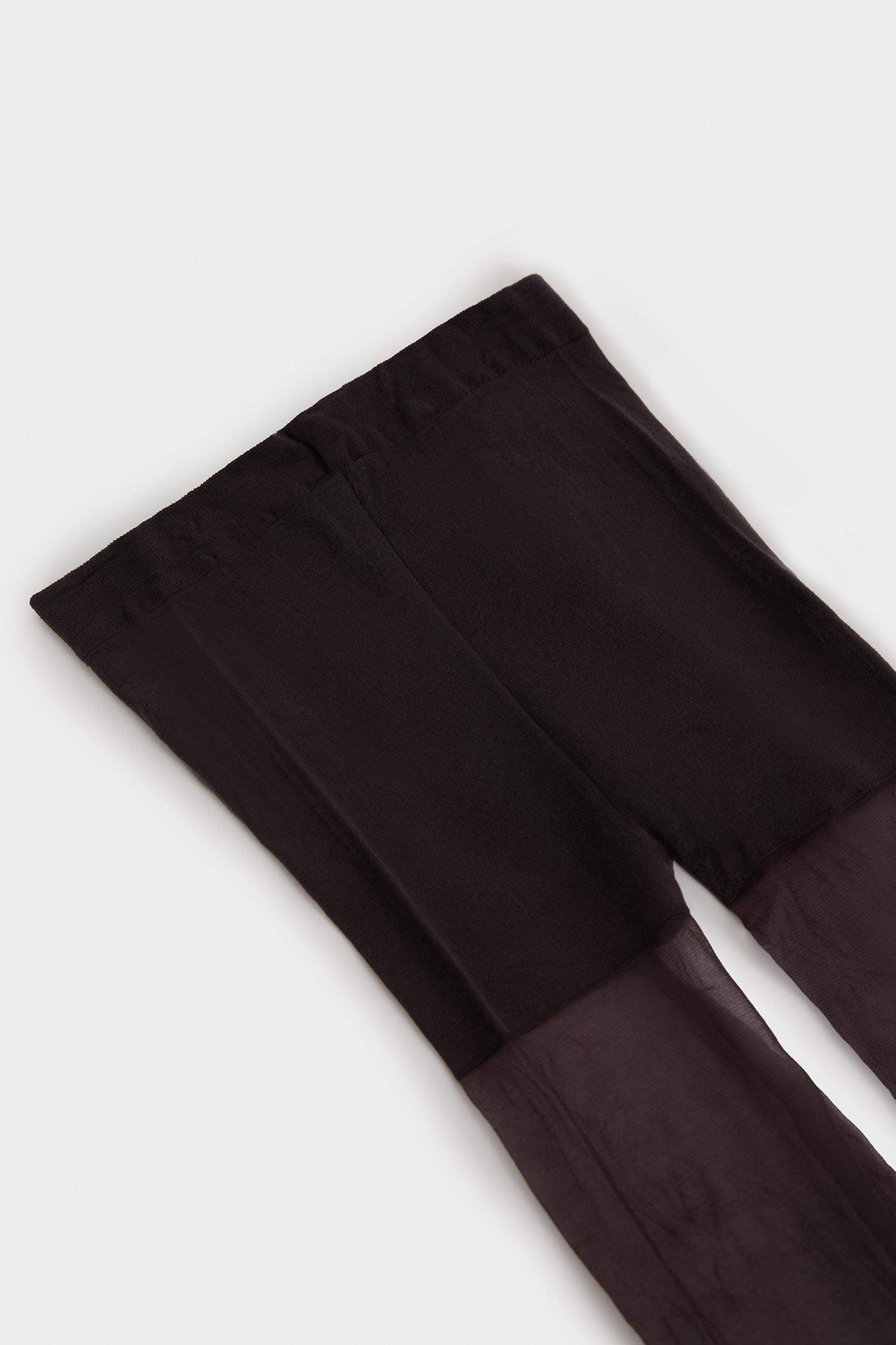 Kadın Kızıl Siyah 15 Denye Külotlu Çorap