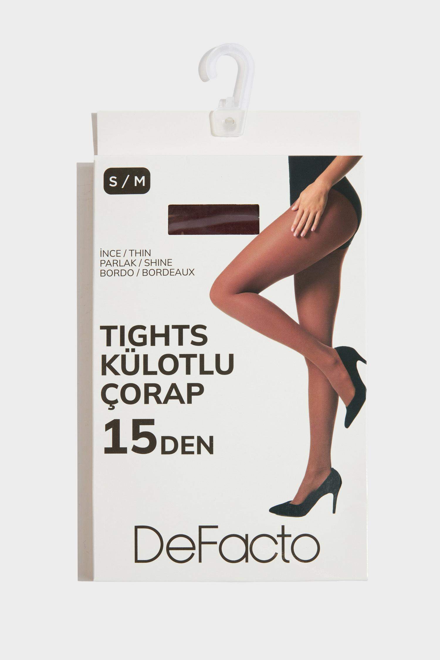 Collants Bordeaux pour femme - 15 deniers