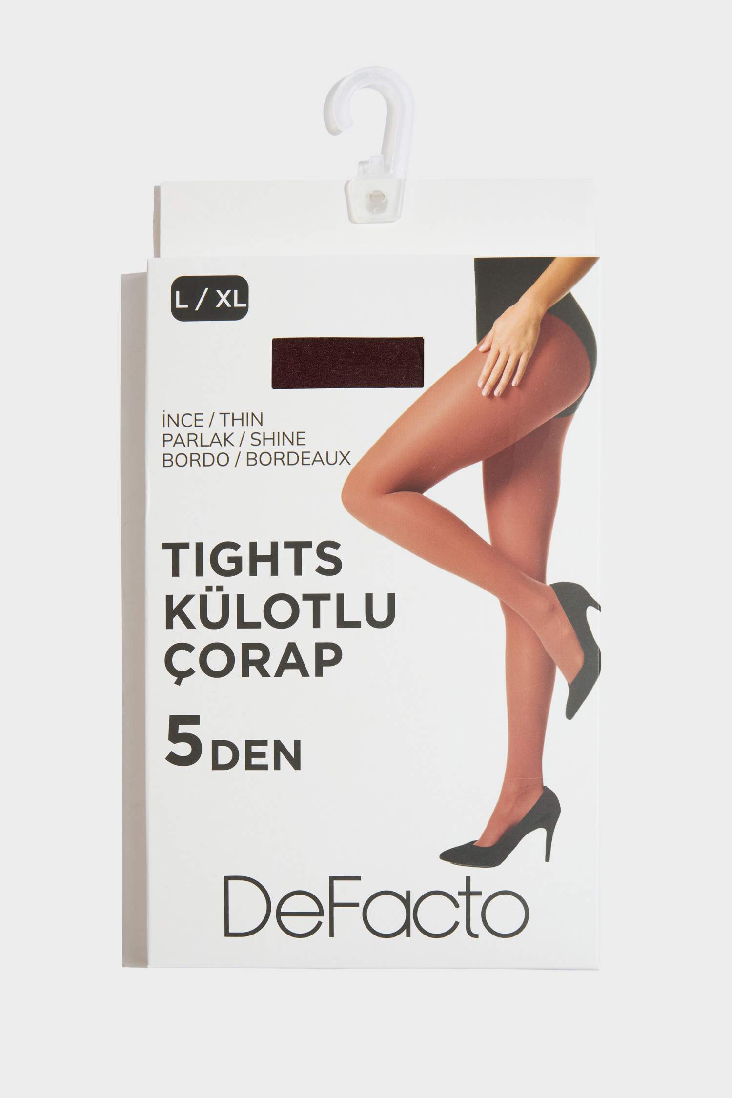 Chaussettes collants Bordeaux pour femme - 5 deniers