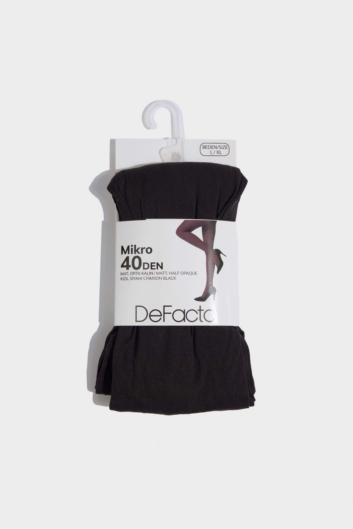 Kadın Basic Düz 40 Denye Külotlu Çorap