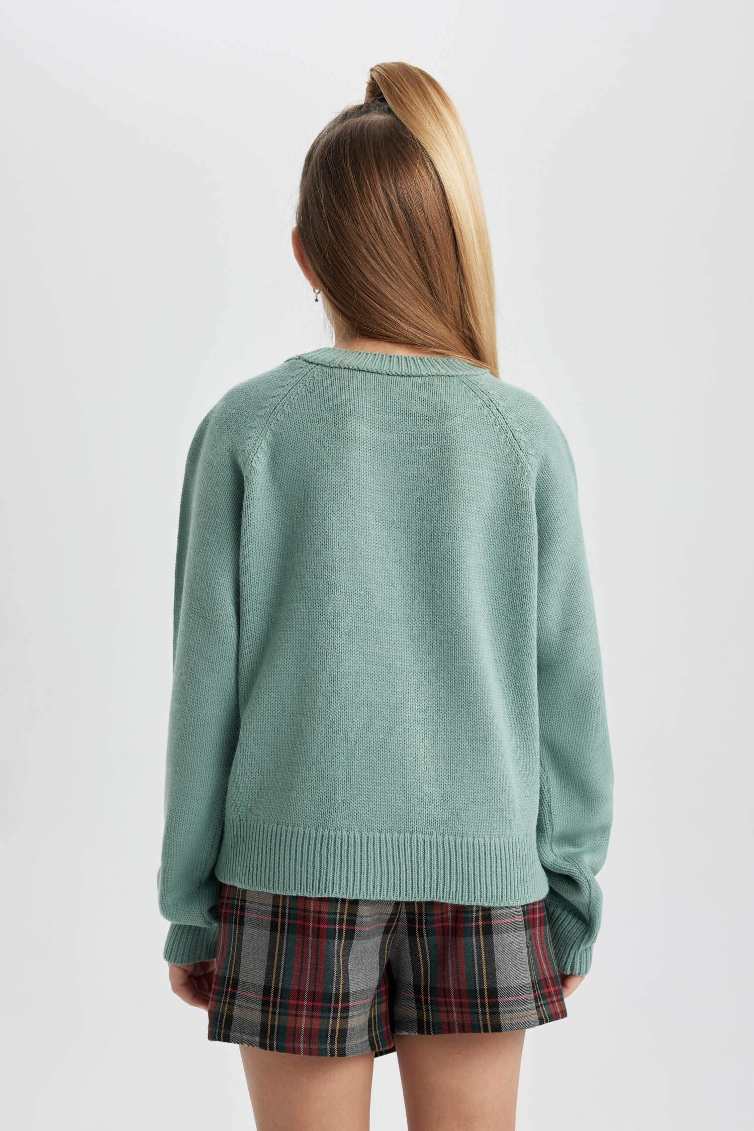 Girl Regular Fit Crew Neck Pullover