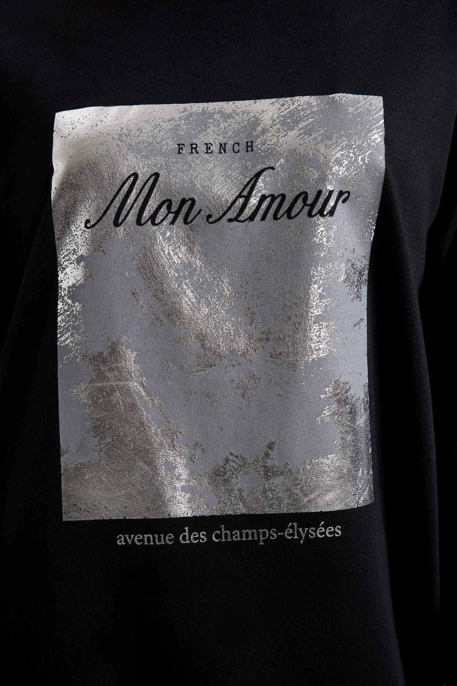 Regular Fit Crew Neck Embroidered Soft Furry Thin Sweatshirt