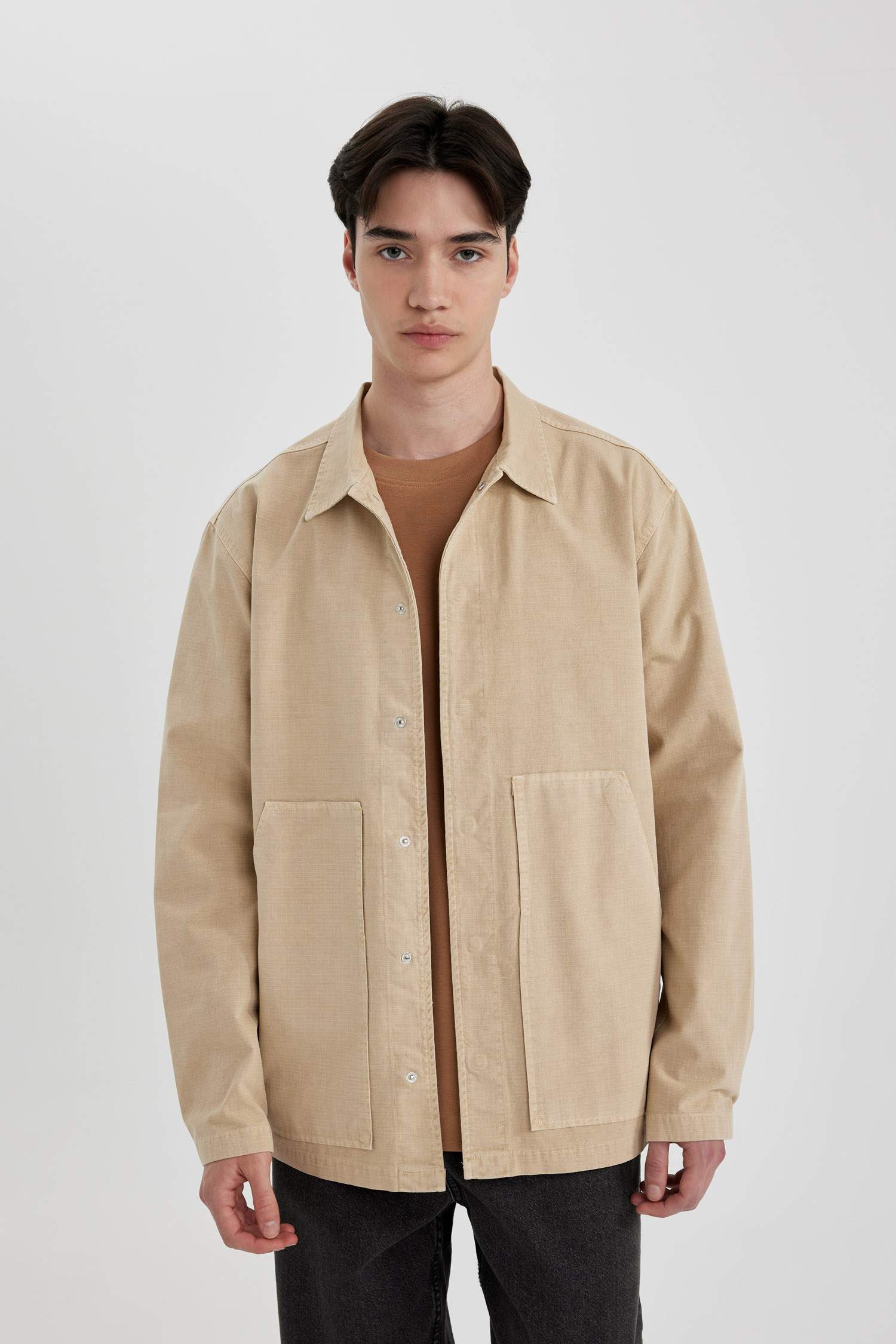 Relax Fit Cotton Long Sleeve Shirt