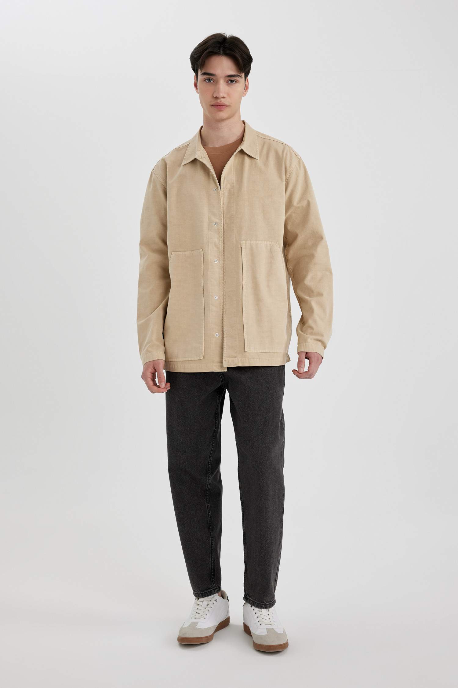 Relax Fit Cotton Long Sleeve Shirt