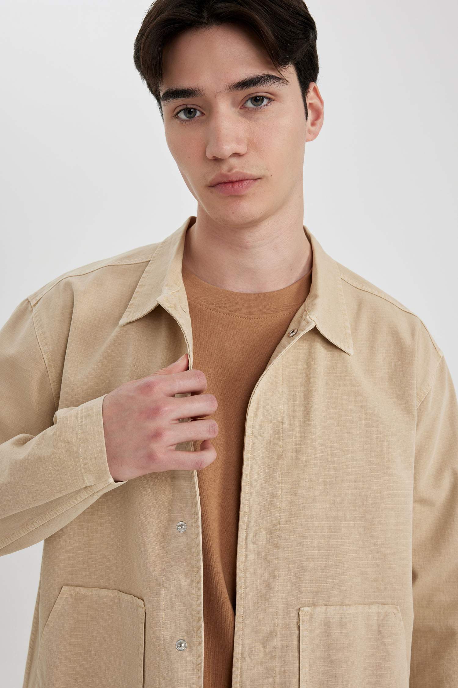 Relax Fit Cotton Long Sleeve Shirt