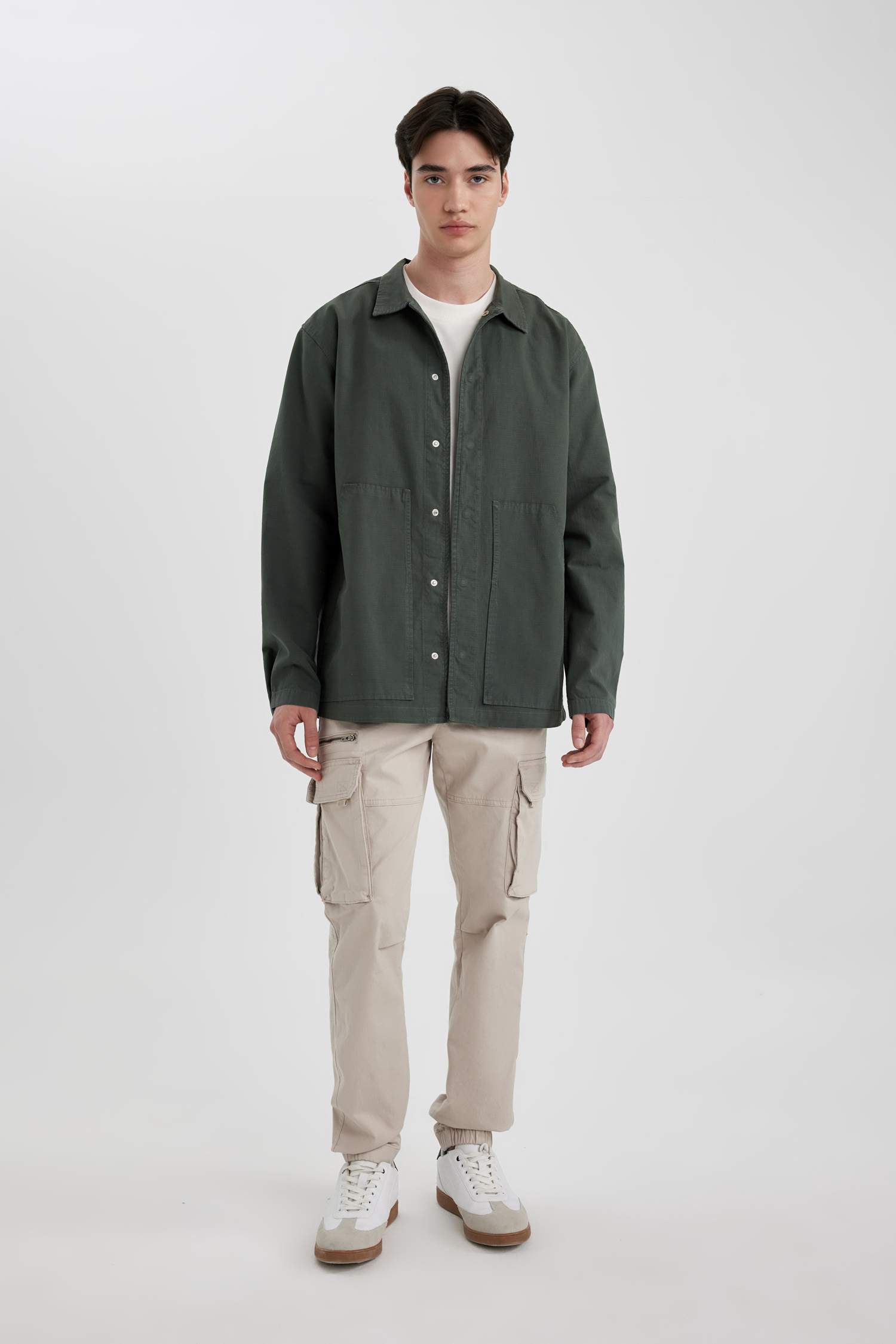 Relax Fit Cotton Long Sleeve Shirt