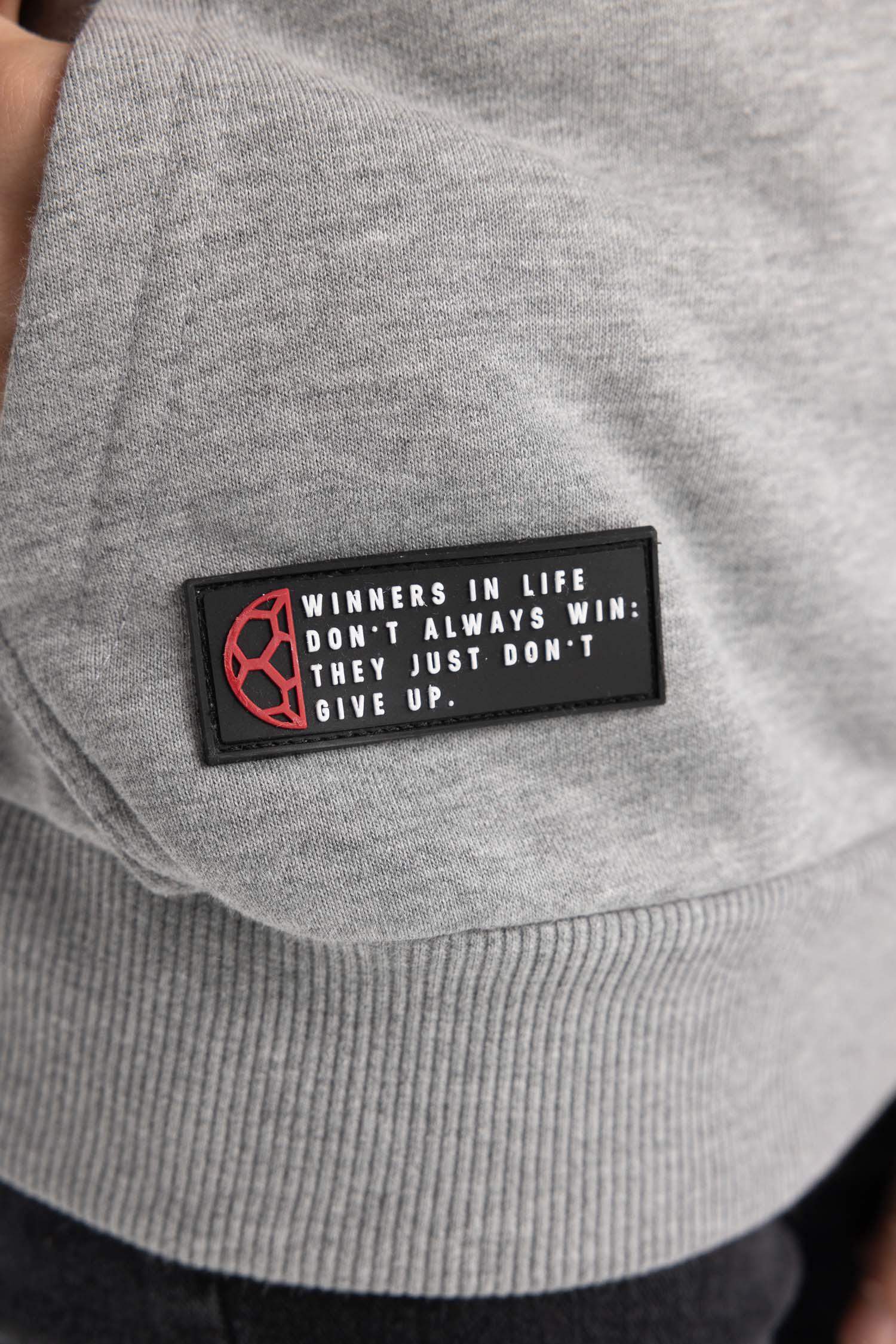 Erkek Çocuk Kapüşonlu Baskılı Kalın Sweatshirt