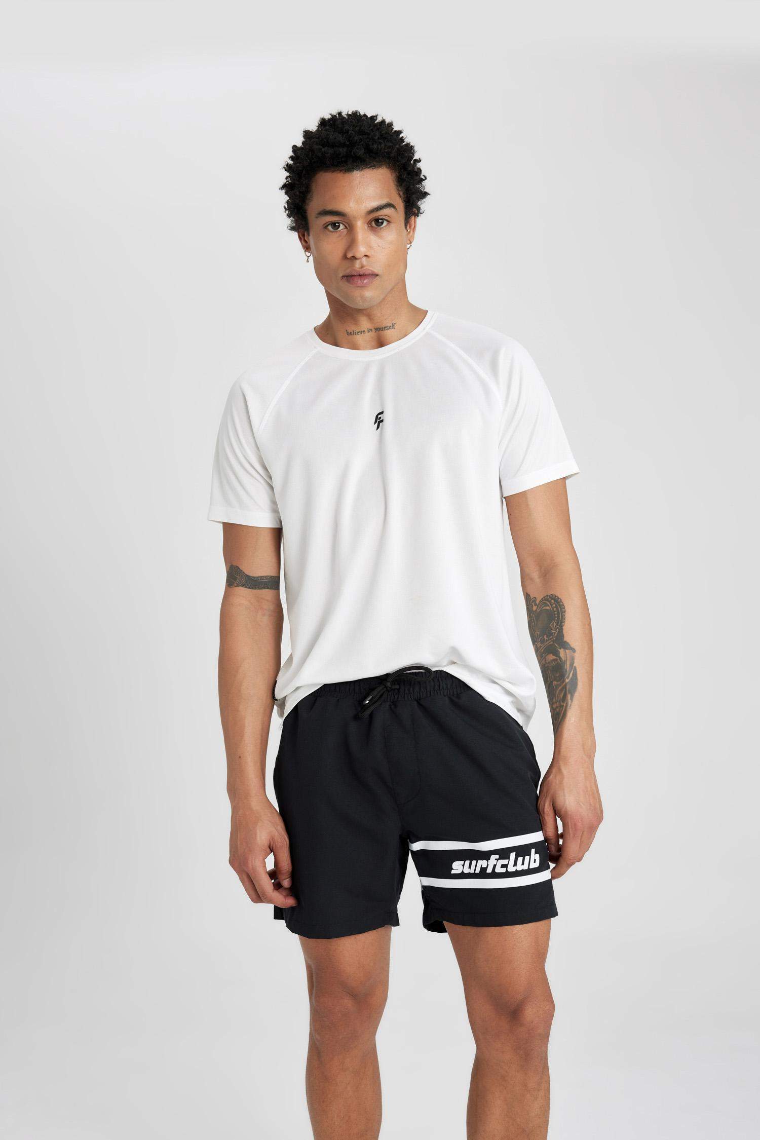 DeFactoFit Printed Short Swim Shorts