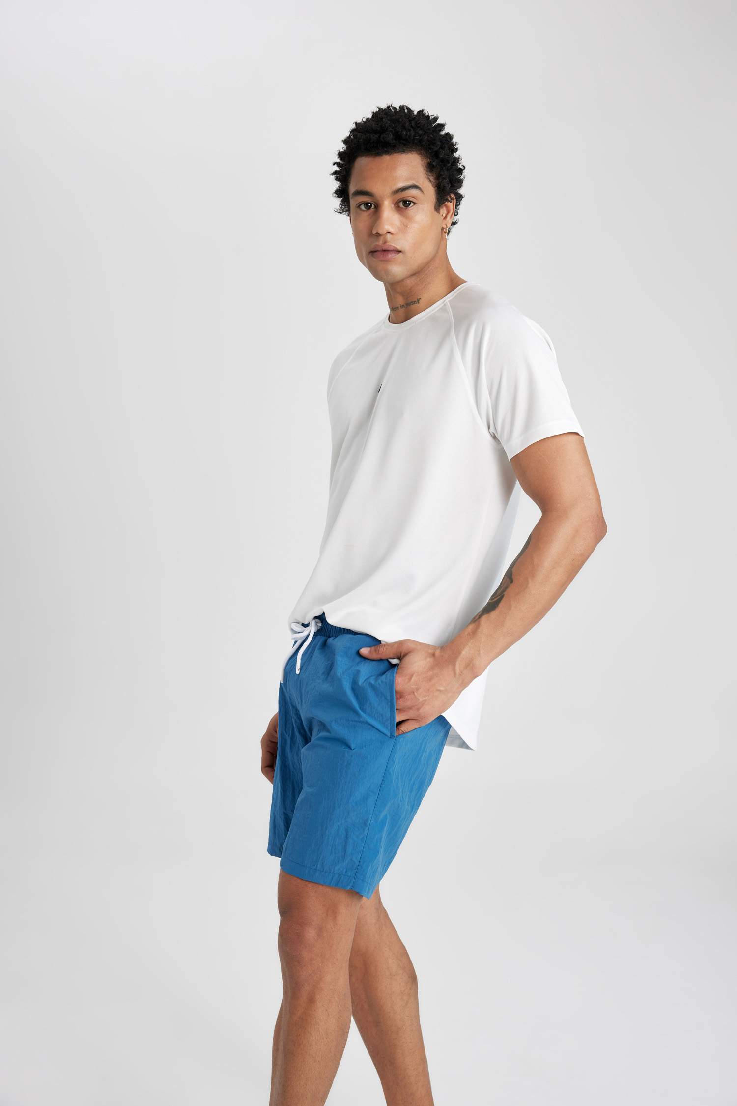 DeFactoFit Regular Fit Printed Short Swim Shorts