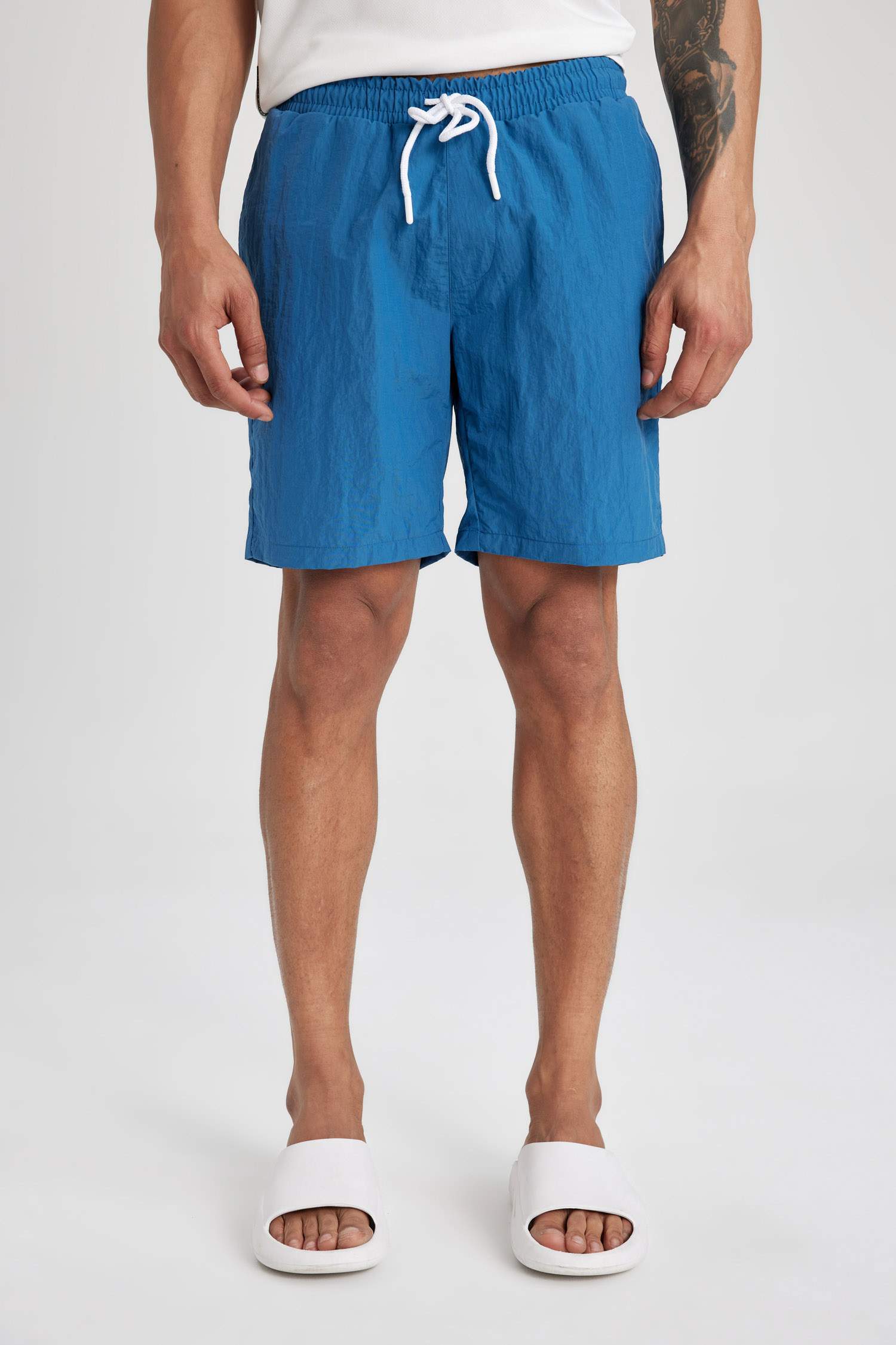 DeFactoFit Regular Fit Printed Short Swim Shorts