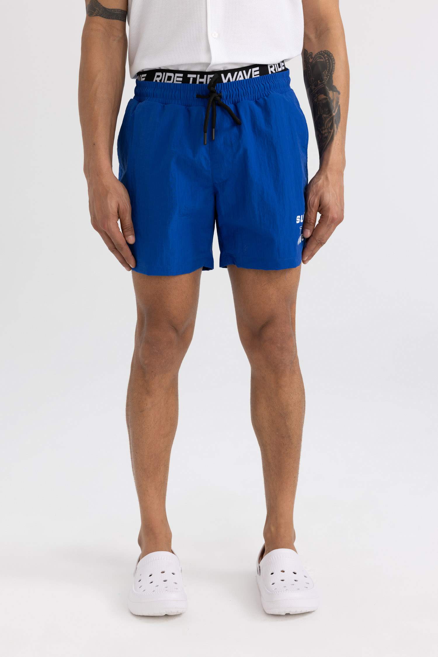 DeFactoFit Printed Short Swim Shorts