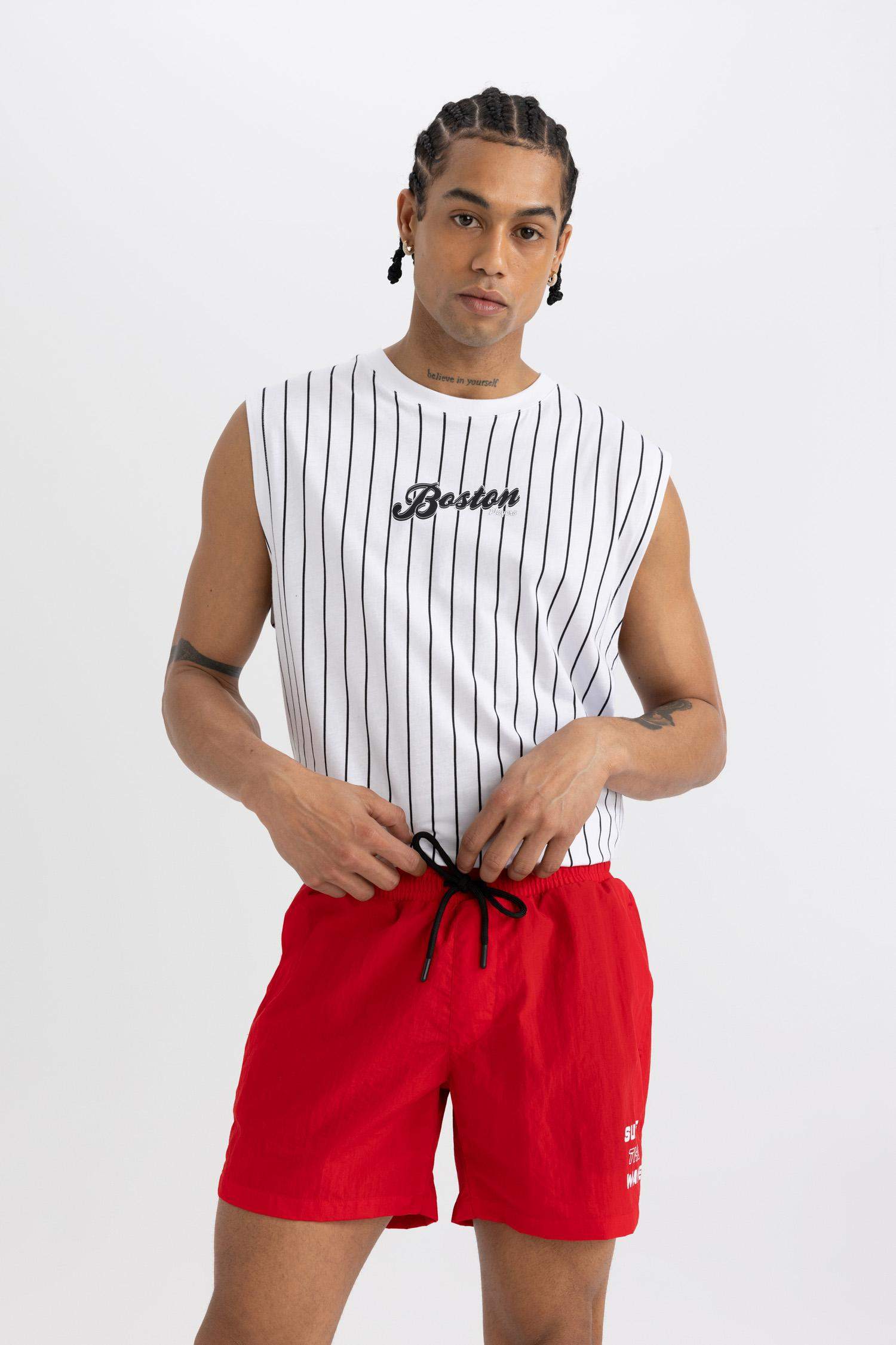 شورت بحر قصير أحمر من DeFactoFit