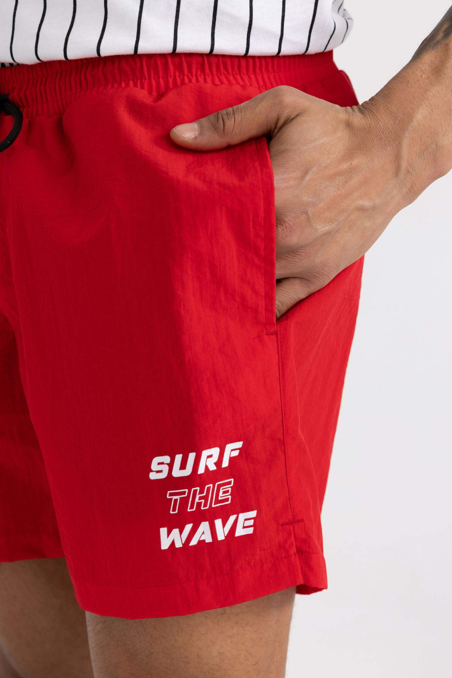 شورت بحر قصير أحمر من DeFactoFit