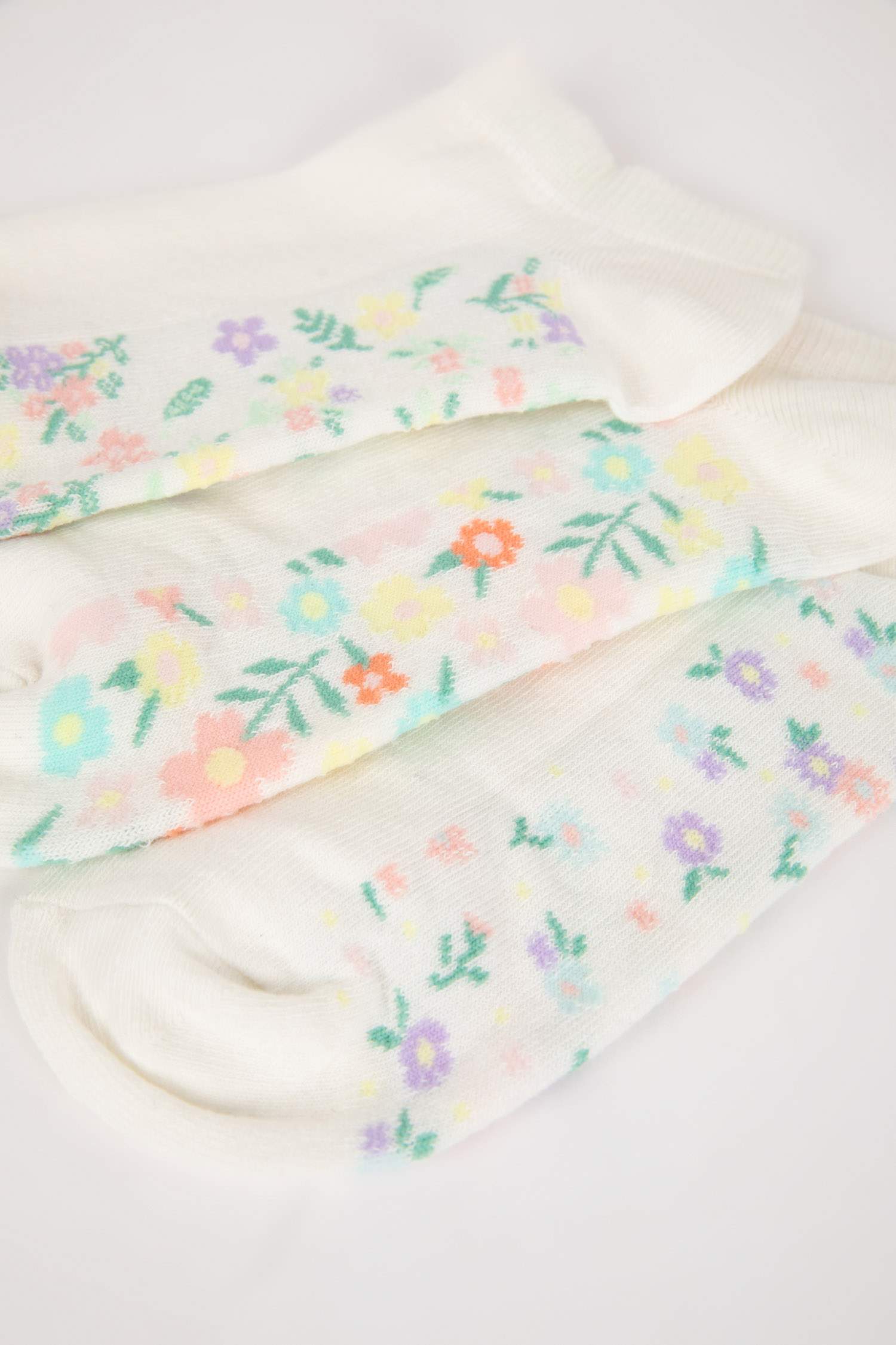 Kadın 3'lü Pamuklu Patik Çorap