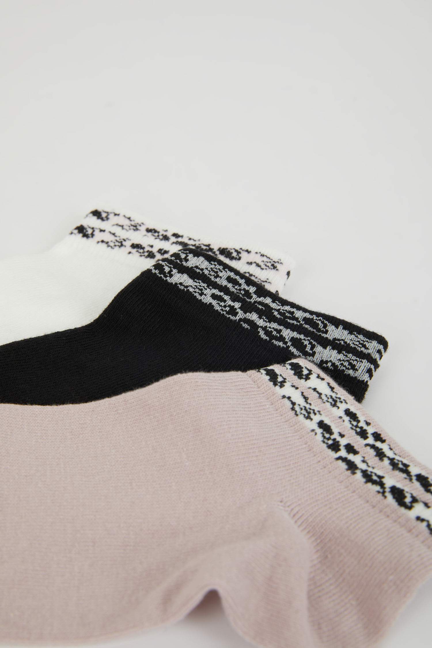 Kadın 3'lü Pamuklu Patik Çorap