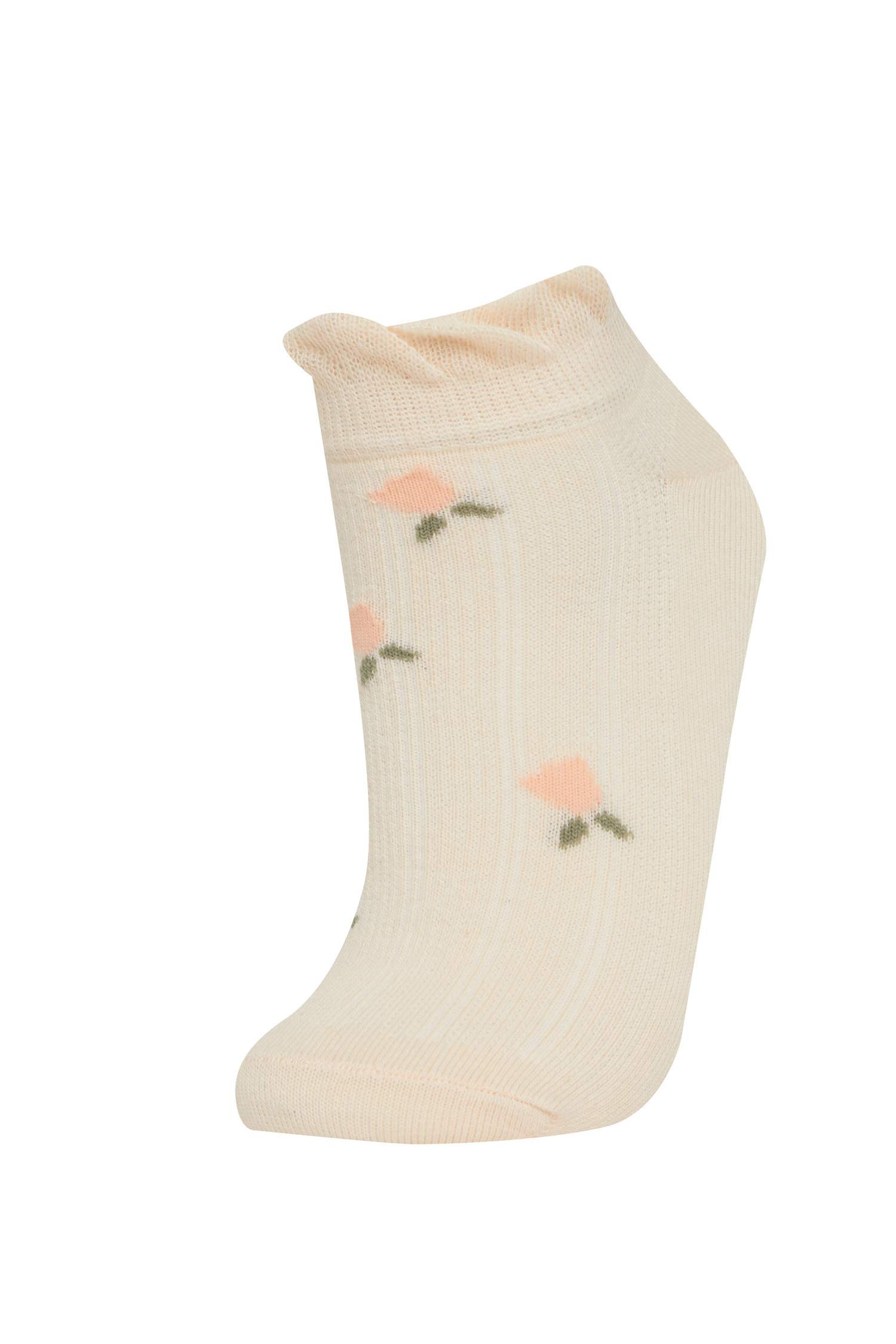 Kadın 3'lü Pamuklu Patik Çorap