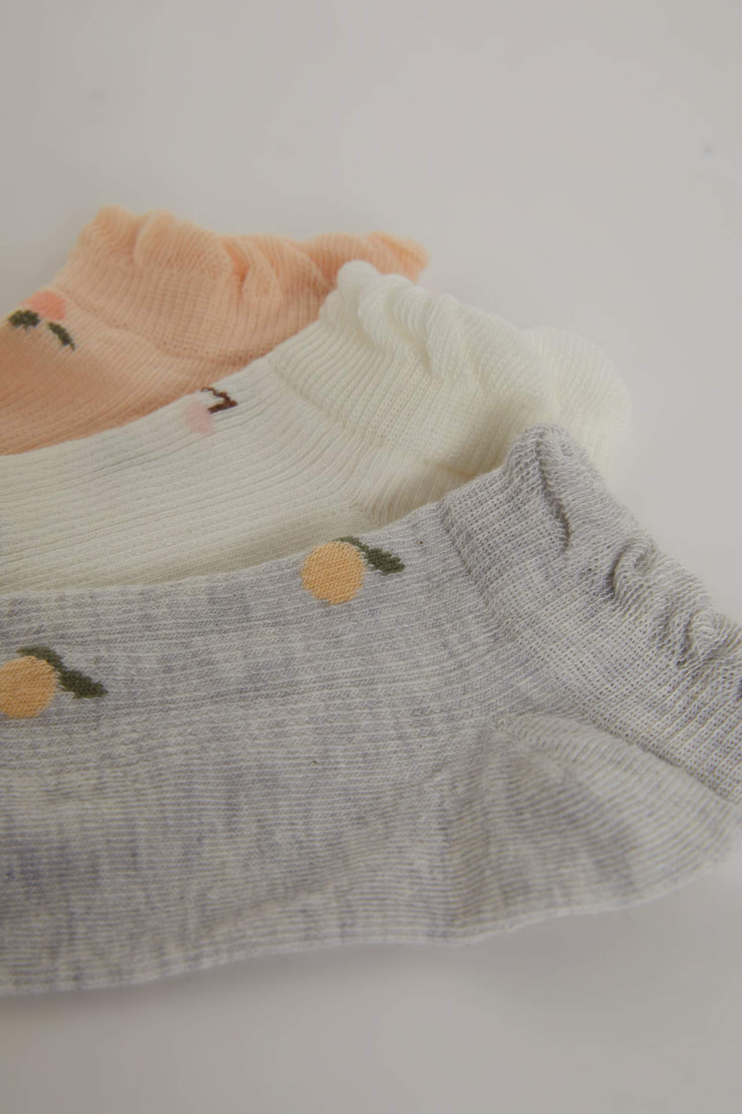 Kadın 3'lü Pamuklu Patik Çorap