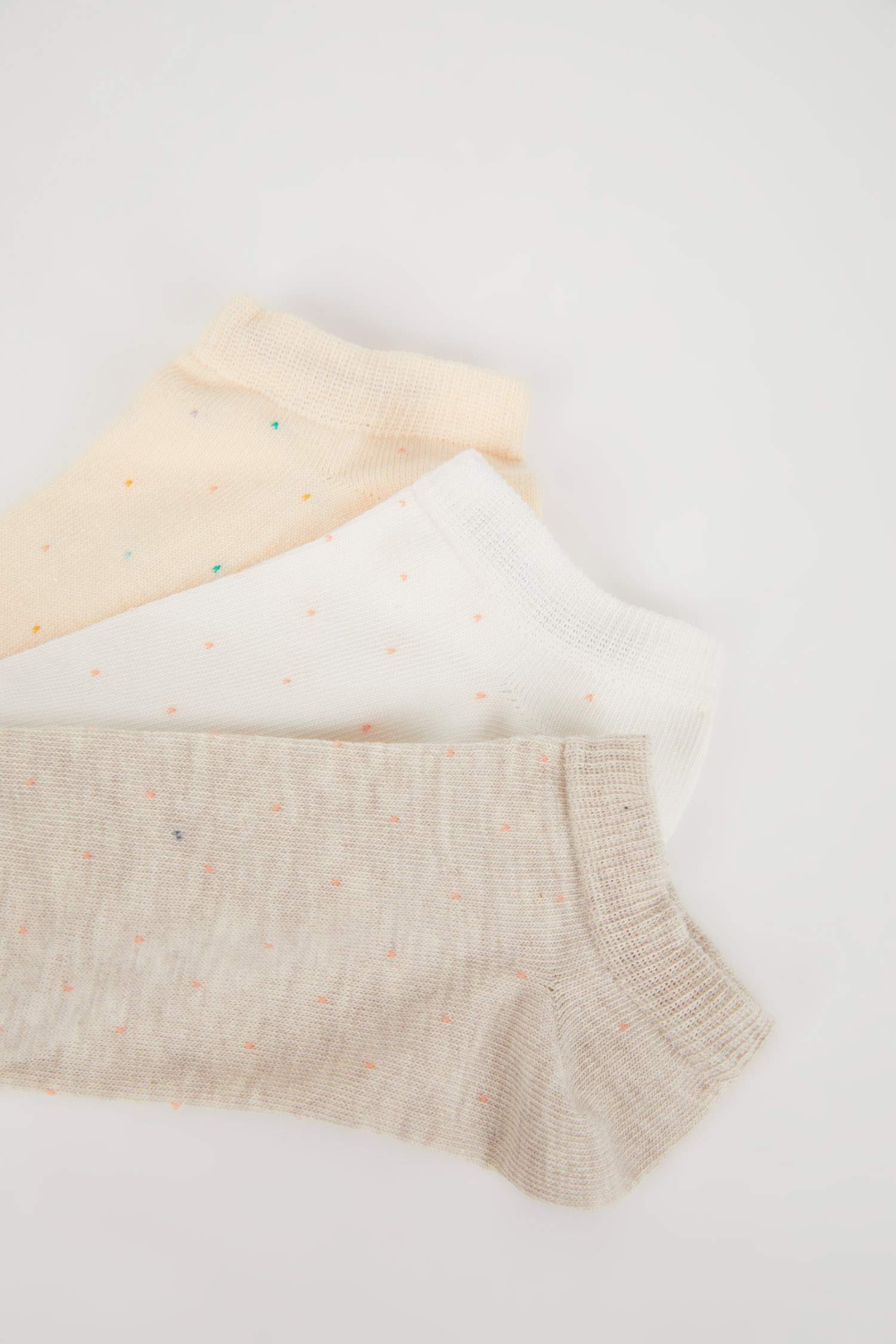 Kadın 3'lü Pamuklu Patik Çorap