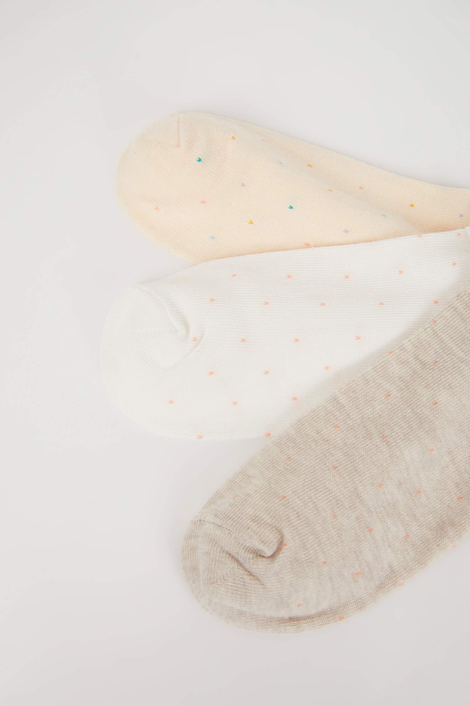 Kadın 3'lü Pamuklu Patik Çorap