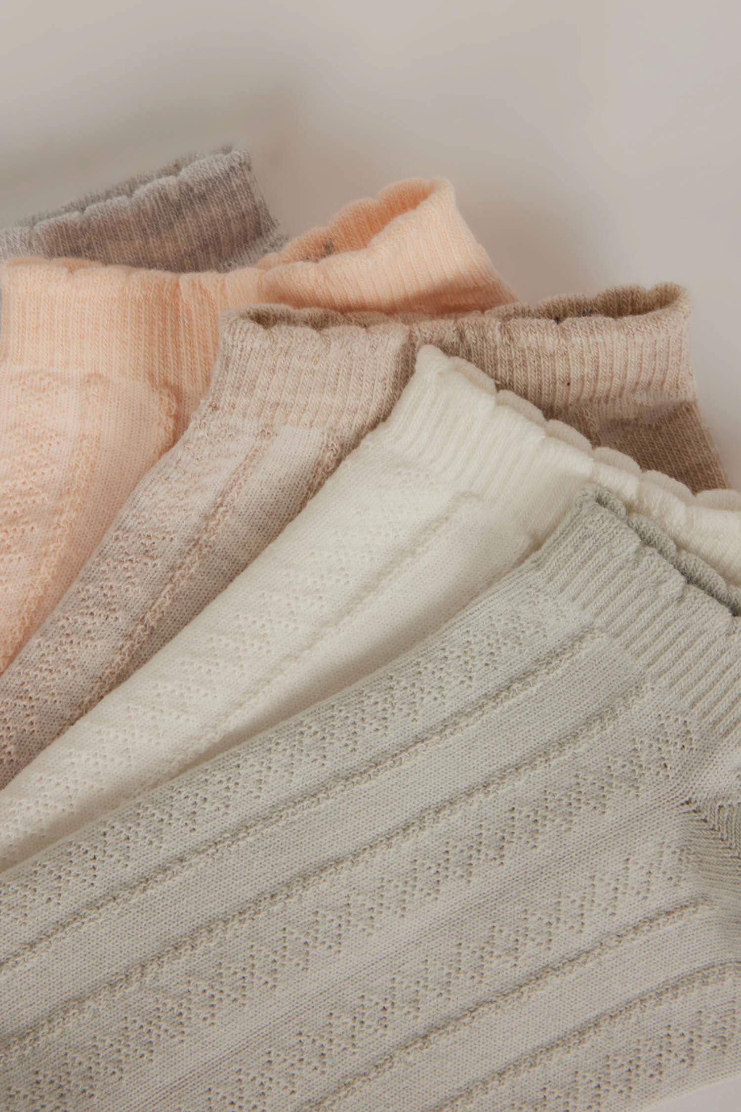 Kadın 5'li Pamuklu Patik Çorap