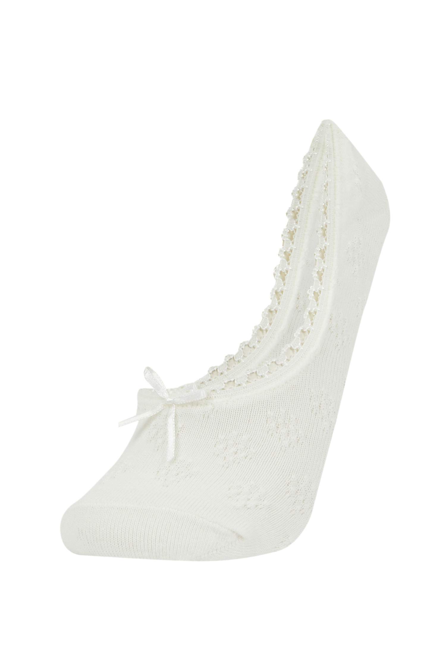 Kadın Aplike 3'lü Pamuklu Babet Çorap