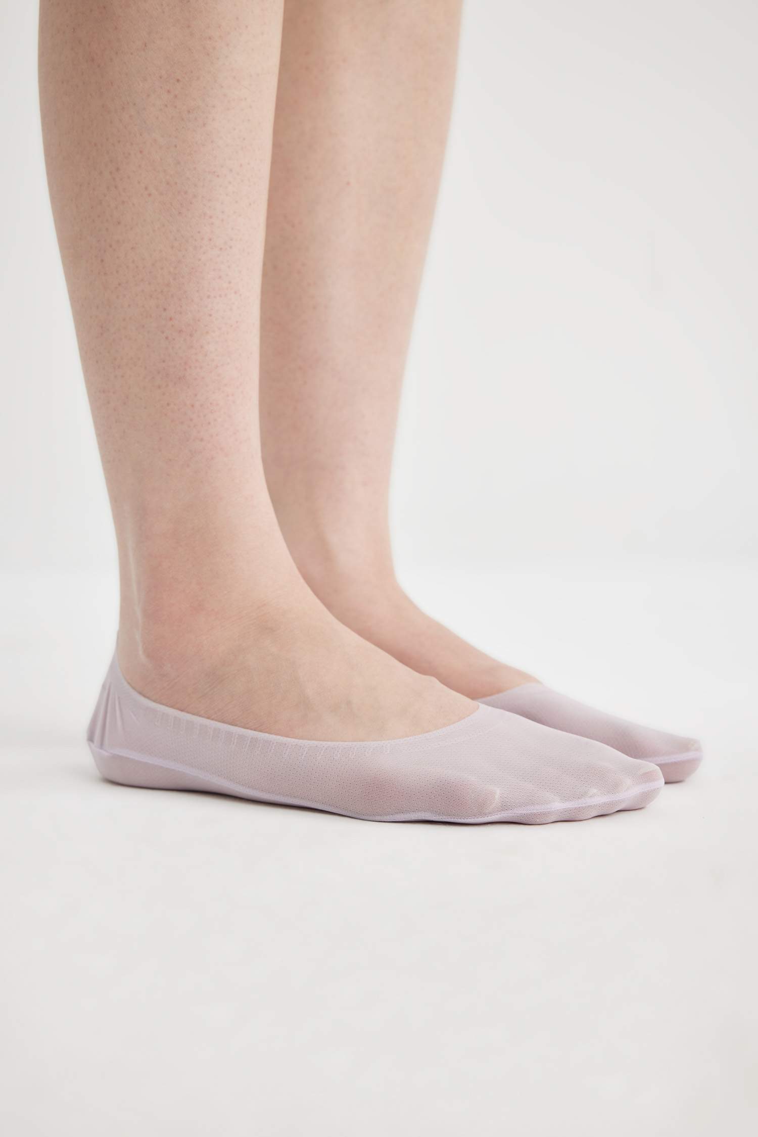 Kadın Lazer Kesim 2'li Microfiber Babet Çorap