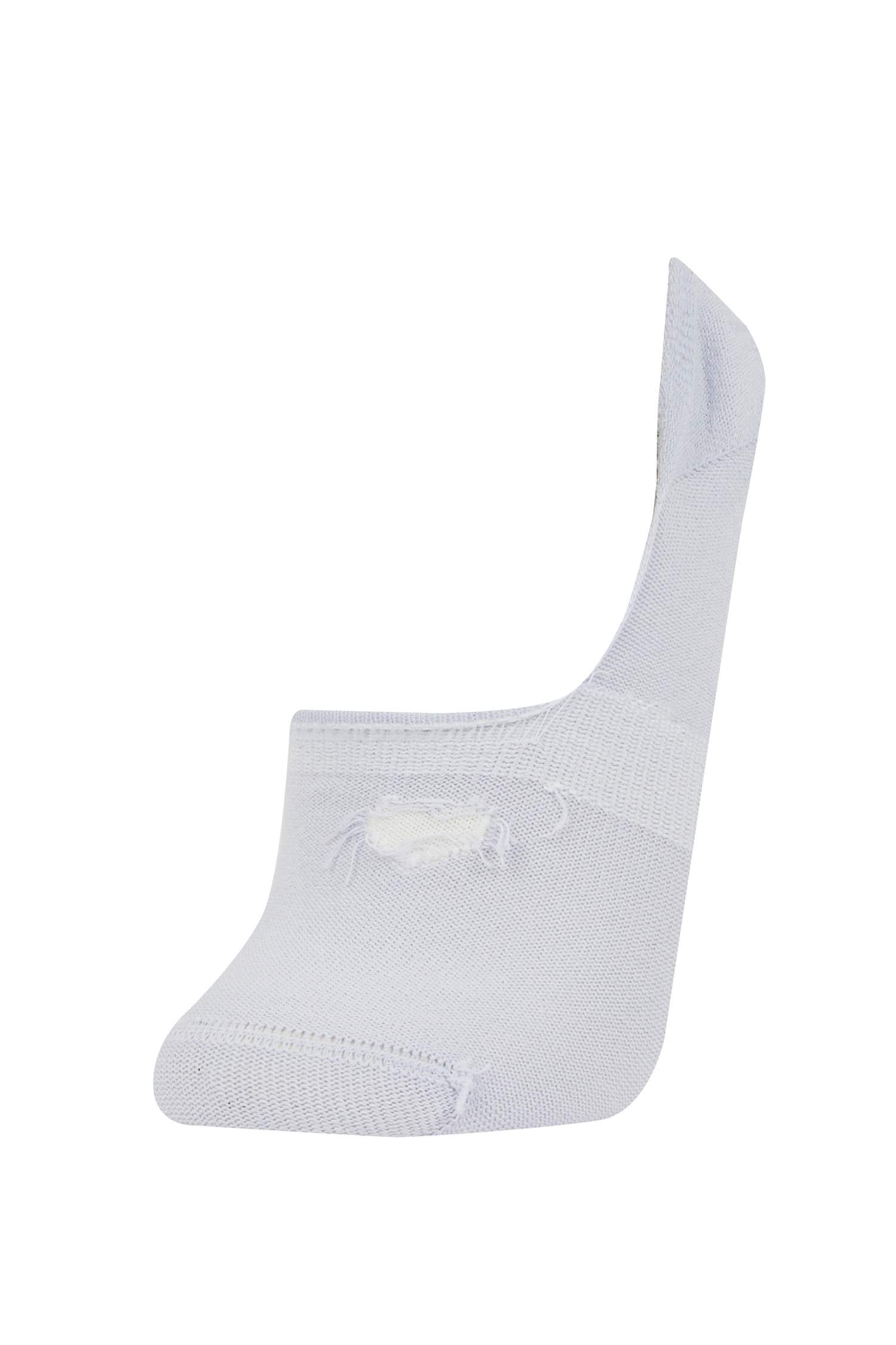 Kadın Kalp Desenli 3'lü Pamuklu Babet Çorap