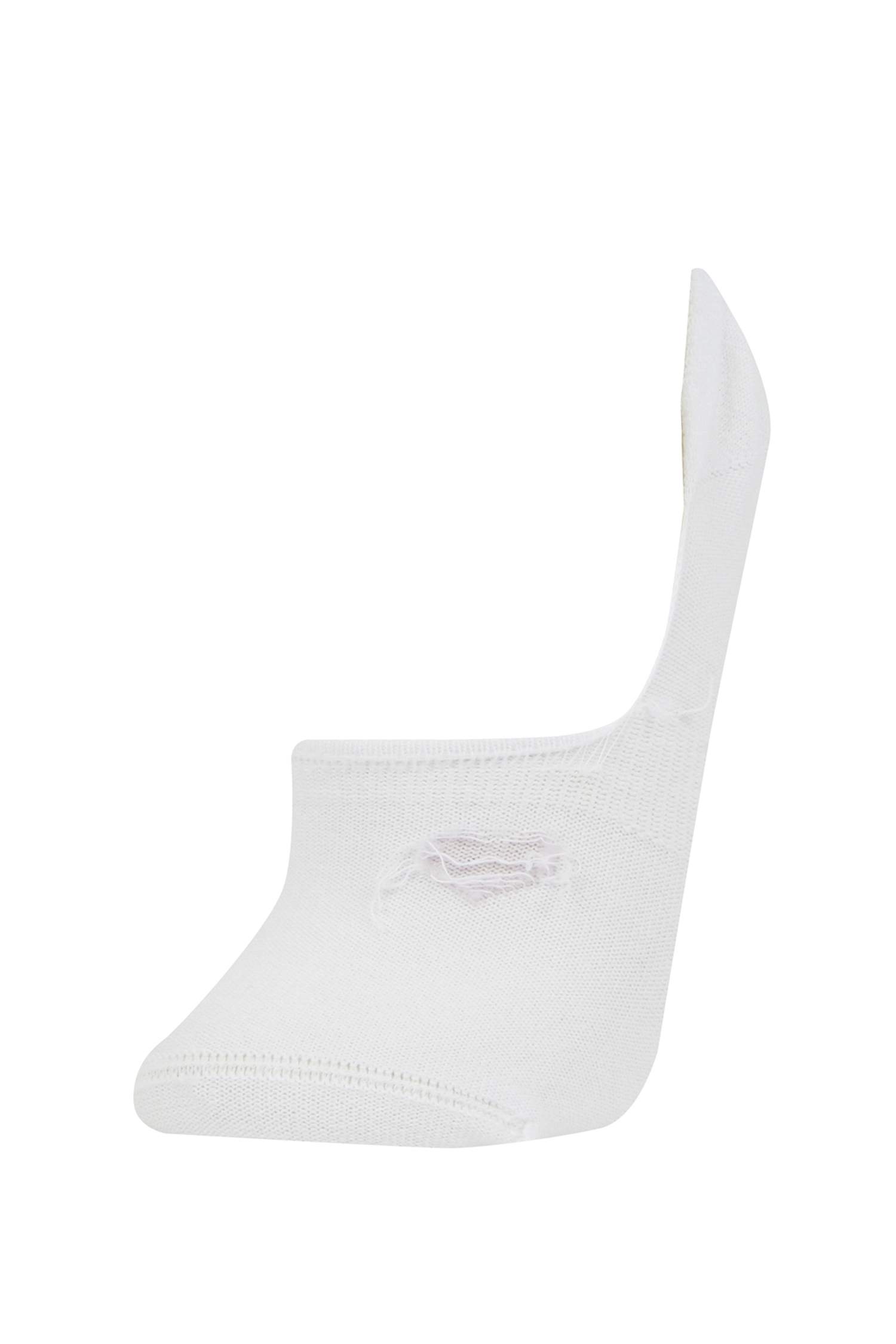 Kadın Kalp Desenli 3'lü Pamuklu Babet Çorap