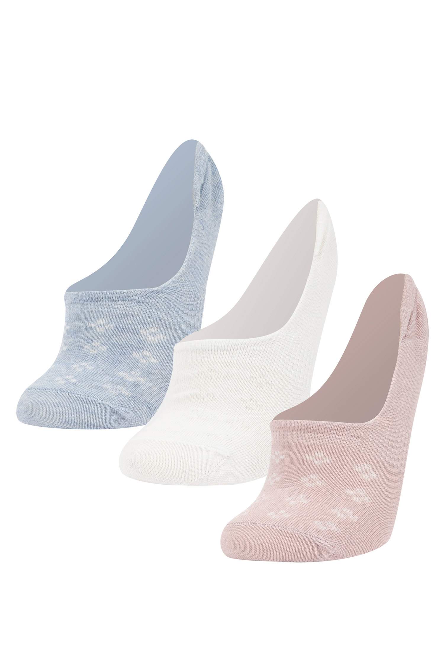 Kadın 3'lü Pamuklu Babet Çorap