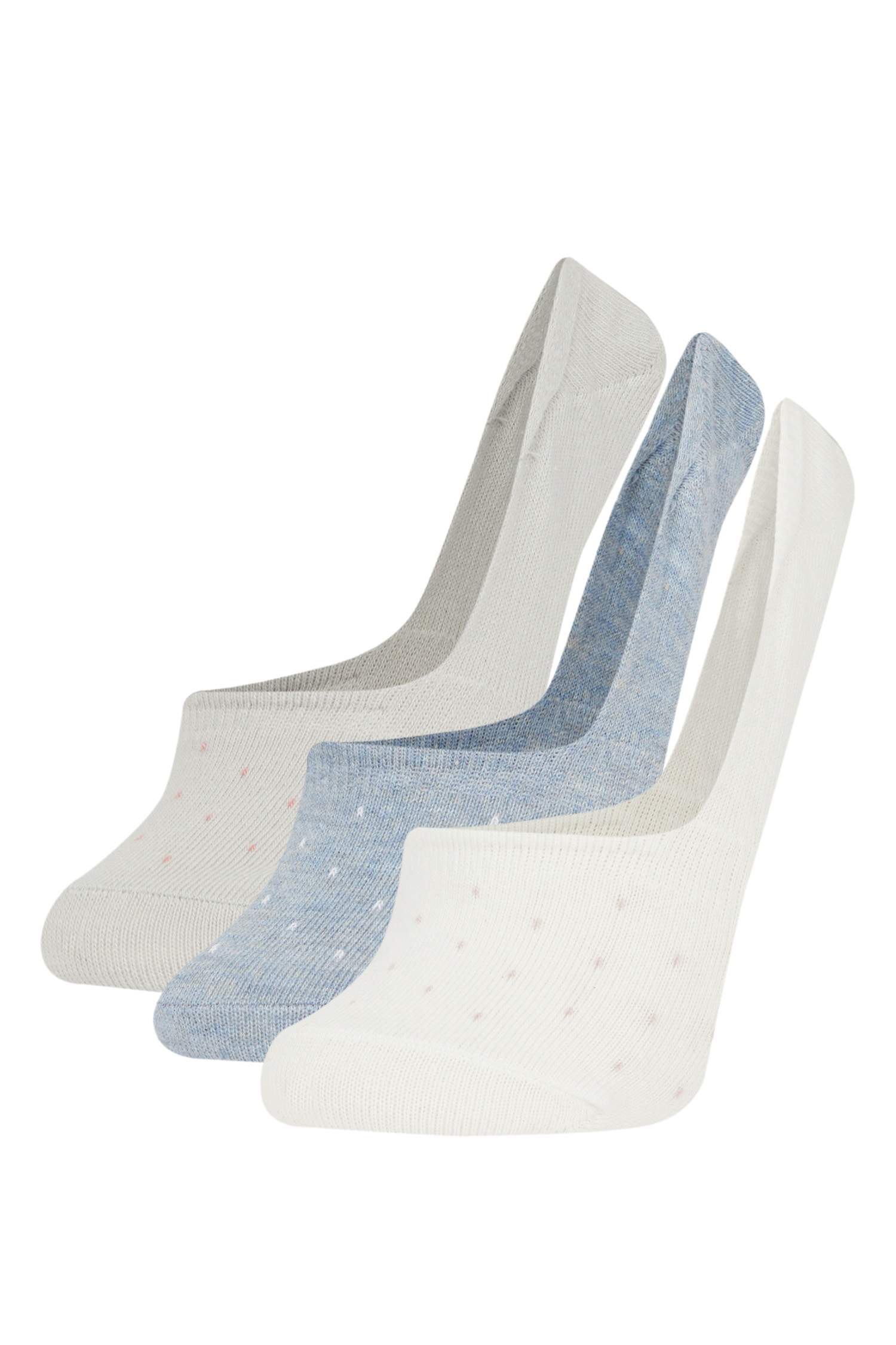 Kadın 3'lü Pamuklu Babet Çorap