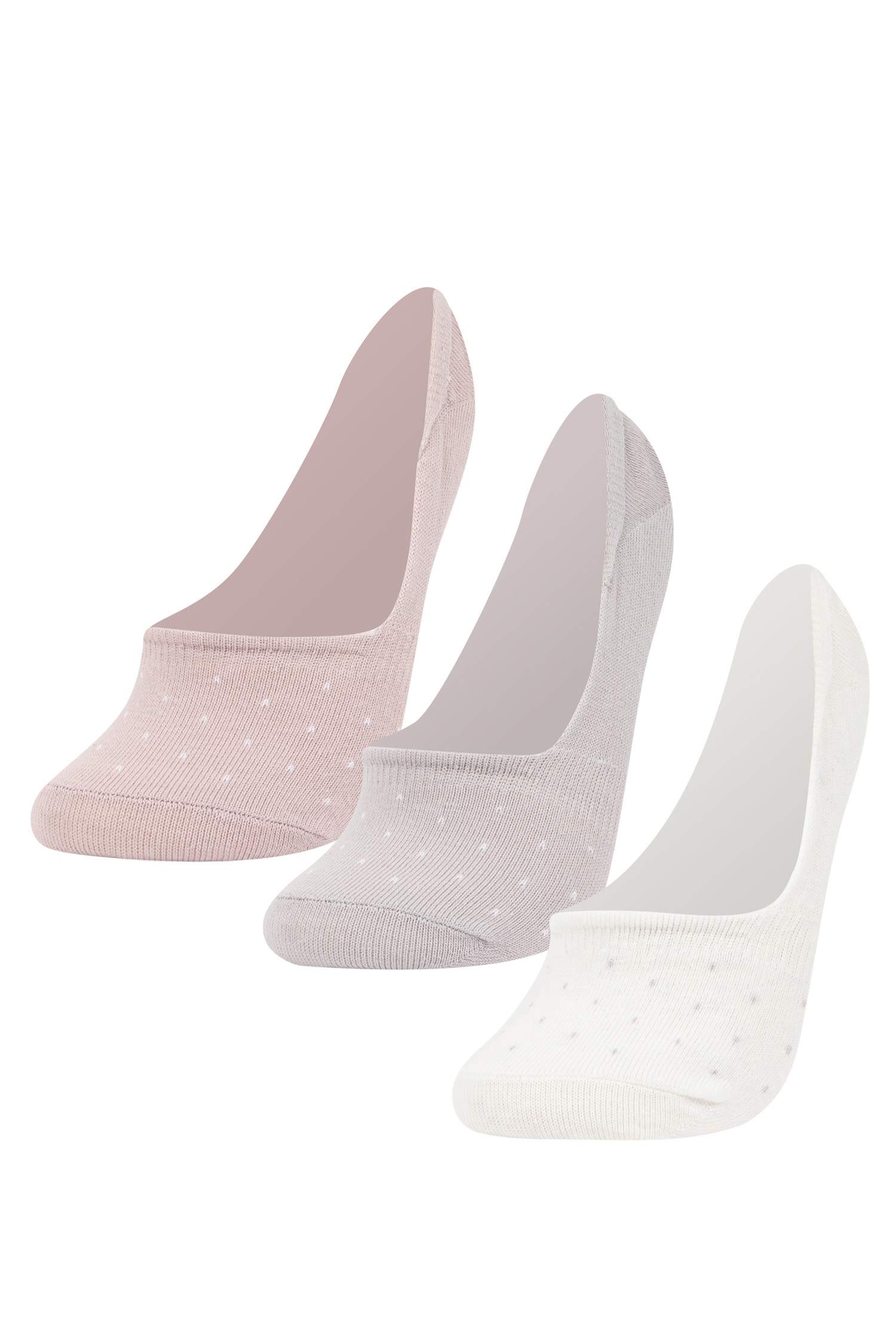 Kadın 3'lü Pamuklu Babet Çorap