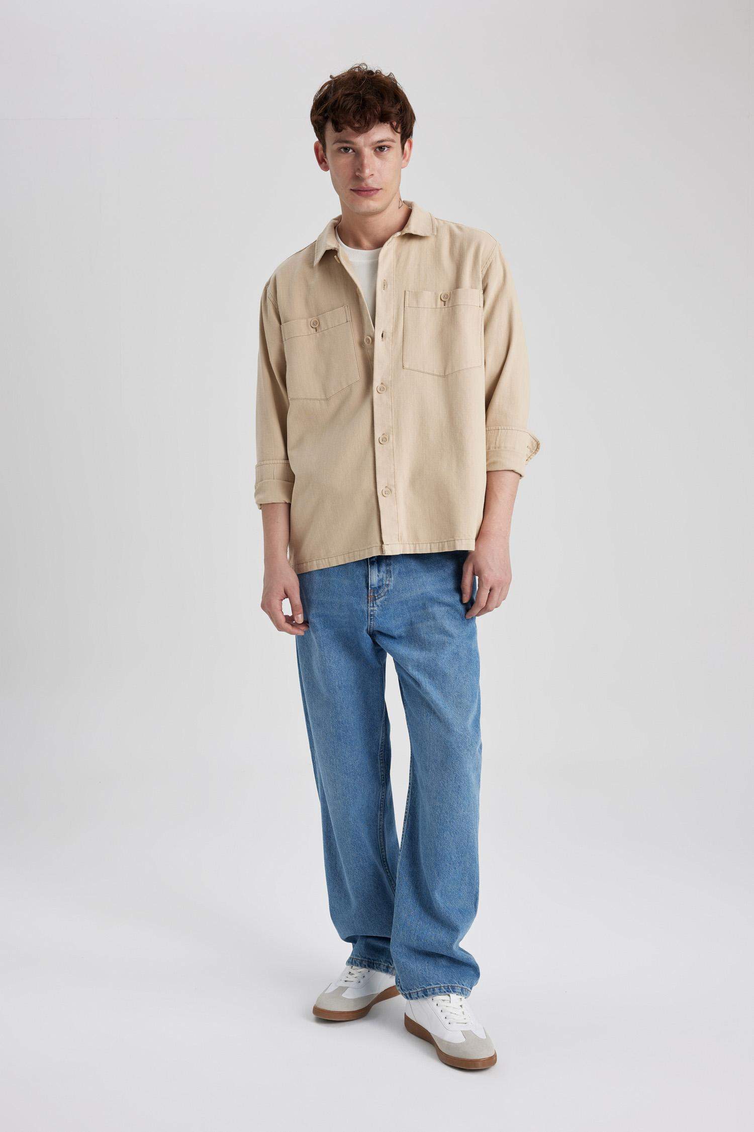 Relax Fit Cotton Long Sleeve Shirt