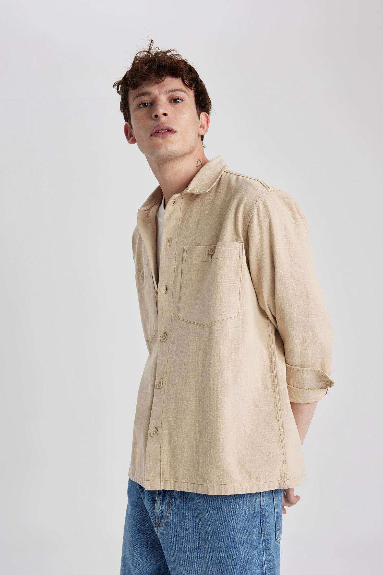 Relax Fit Cotton Long Sleeve Shirt