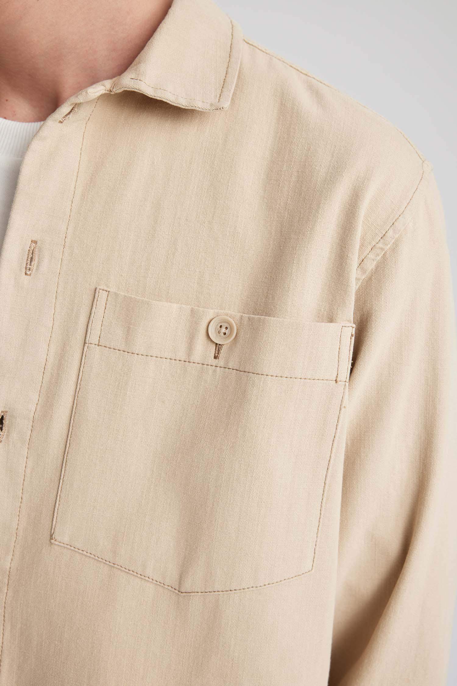 Relax Fit Cotton Long Sleeve Shirt