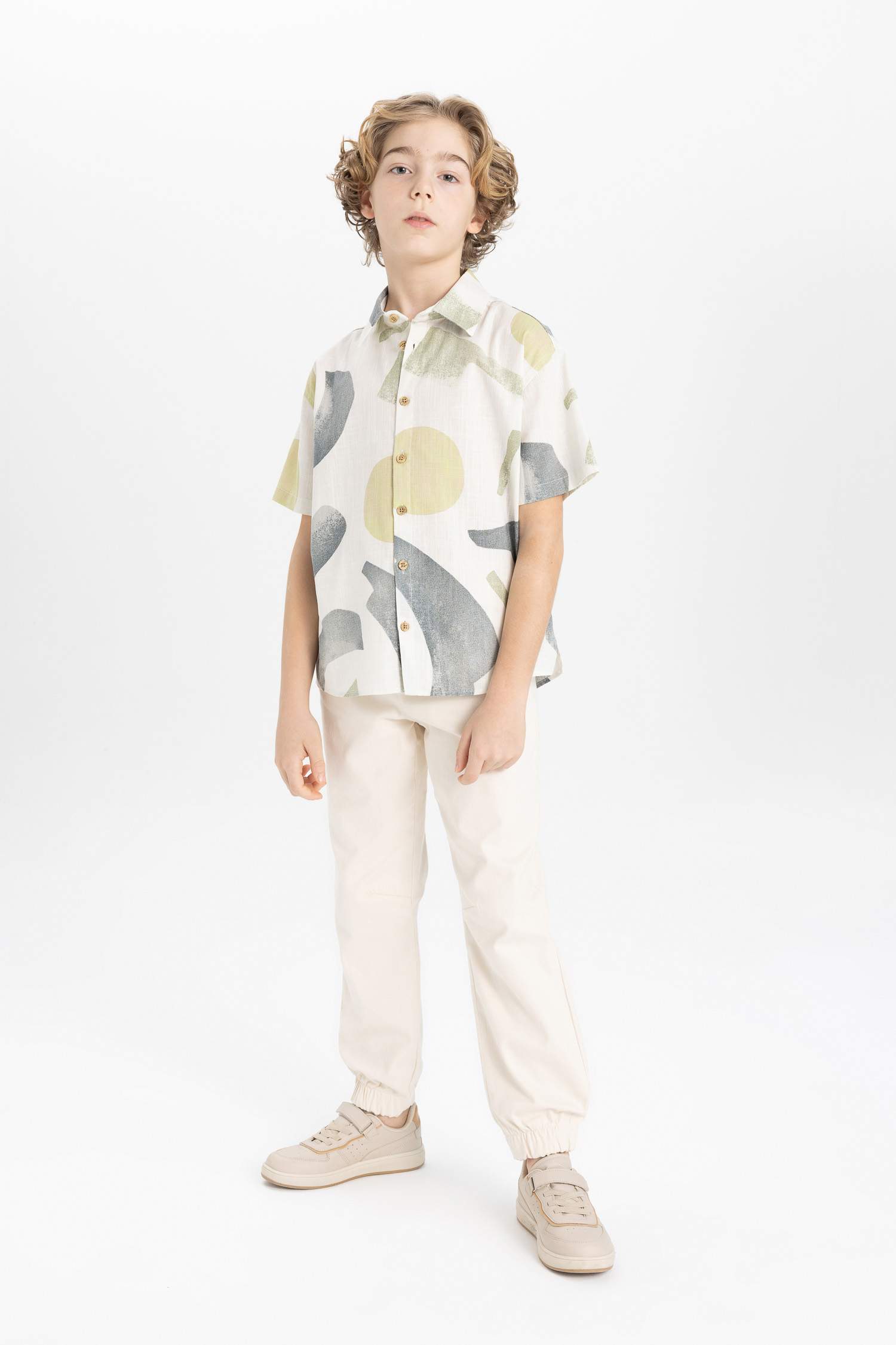 Boy Oversize Fit Polo Neck Short Sleeve Shirt